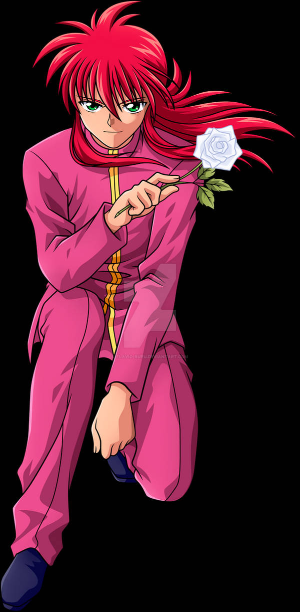 Yoko Kurama, white rose, red-haired, SD Phone Wallpaper