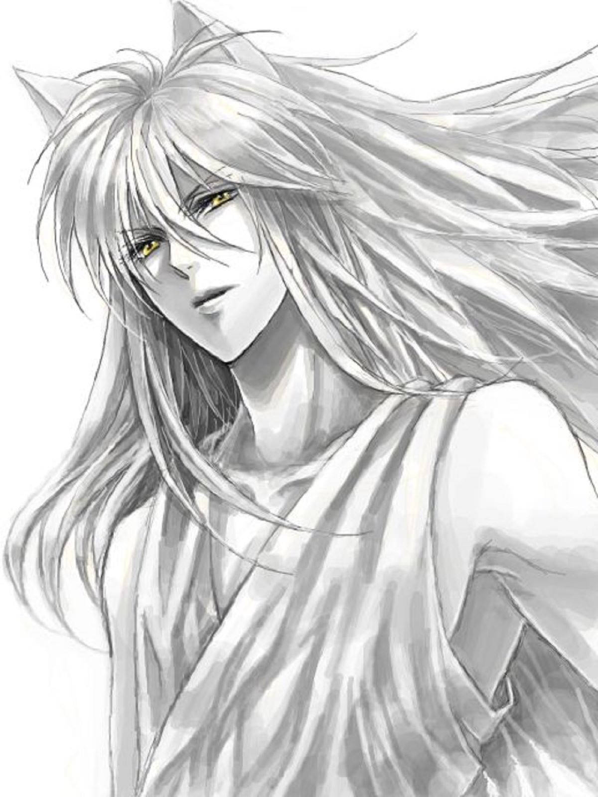Yoko Kurama, cat ears, flowing hair, HD Phone Wallpaper