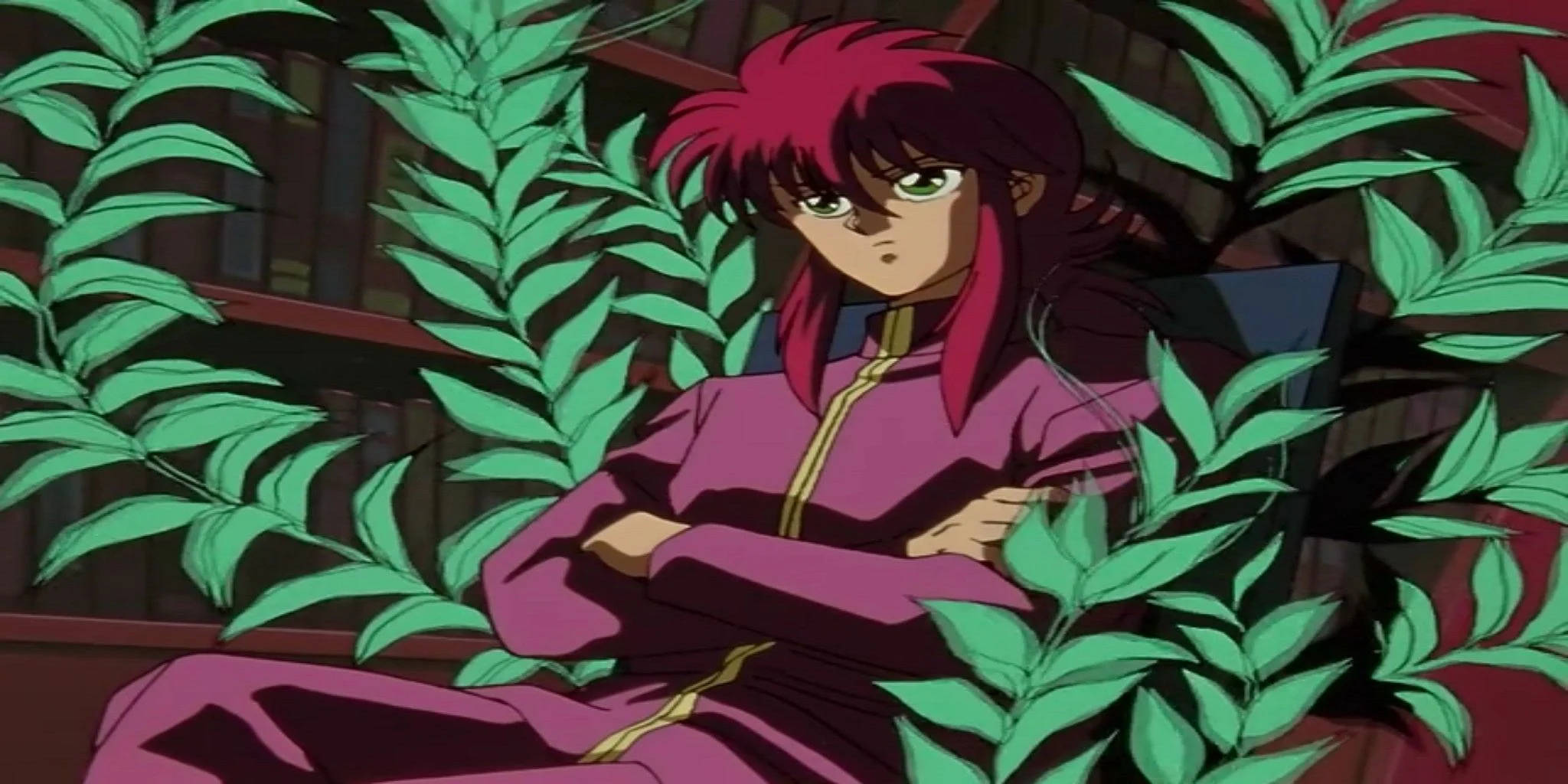 Yoko Kurama, red-haired, purple outfit, Full HD Desktop Wallpaper