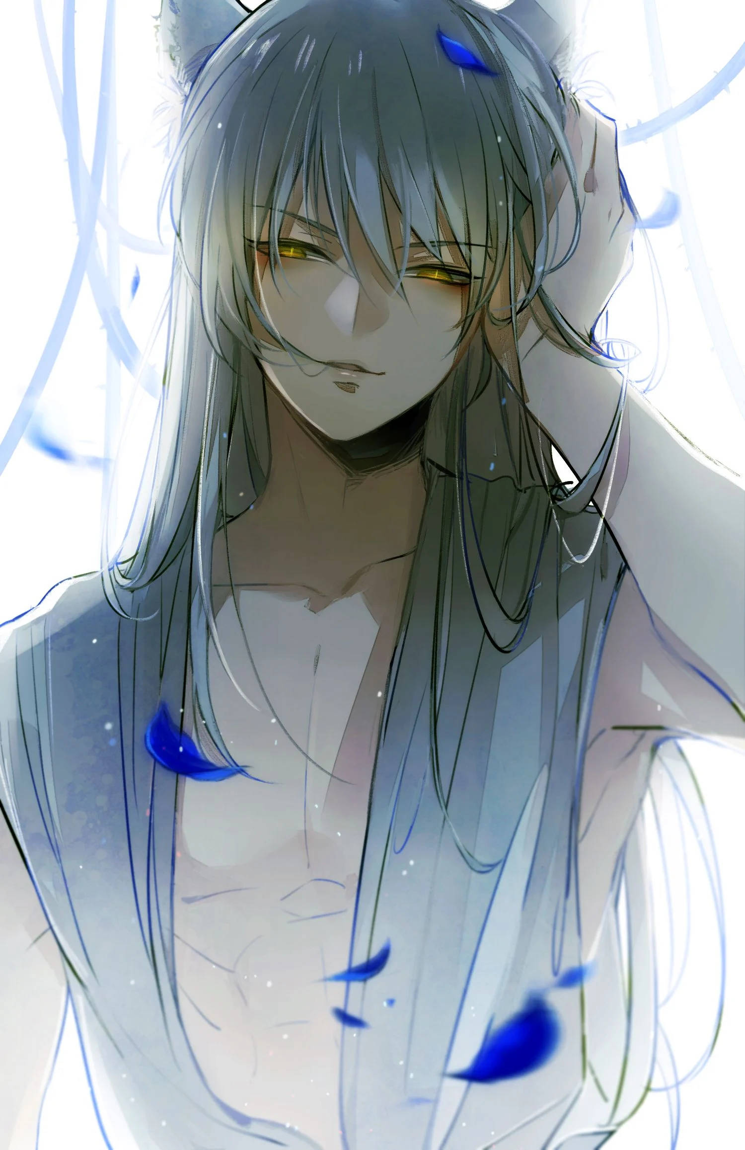 Yoko Kurama, beast form, silver hair, Full HD Phone Wallpaper