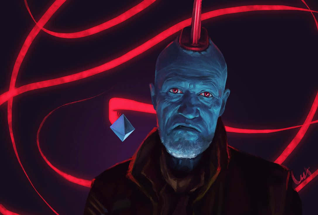 Yondu, blue-skinned, red eyes, SD Desktop Wallpaper