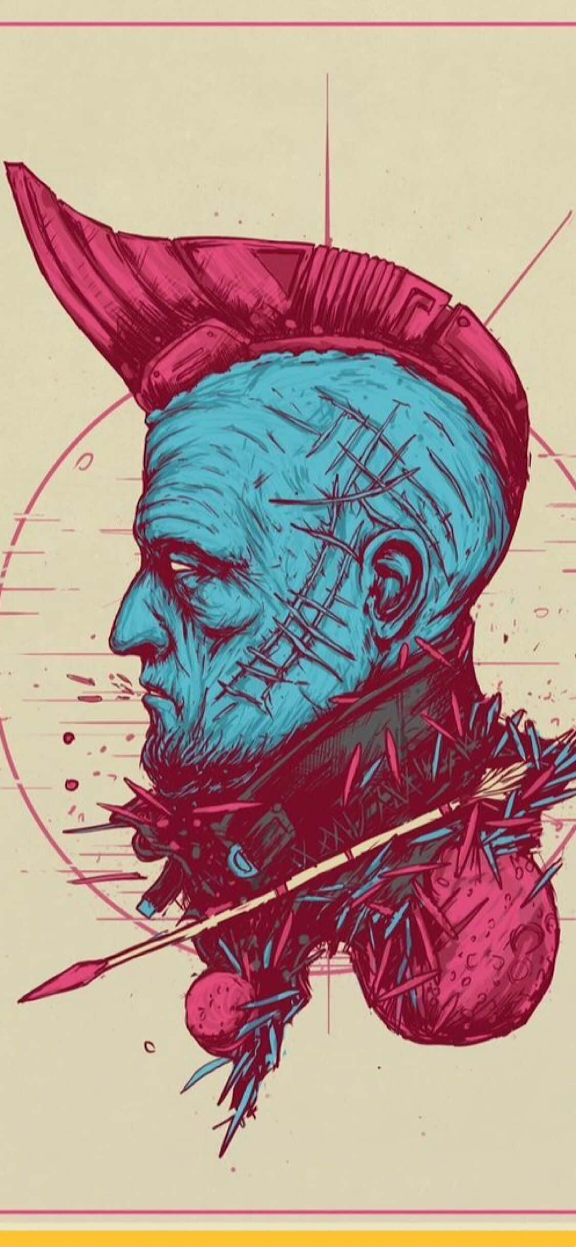 Yondu, blue-skinned warrior, spiked mohawk, Full HD Phone Wallpaper