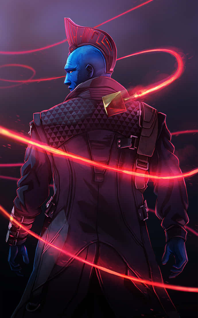 Yondu, blue-skinned, mohawk, SD Phone Wallpaper