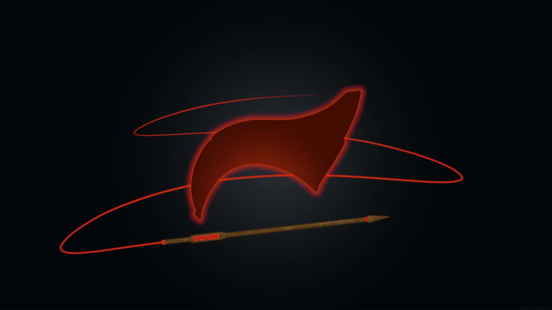 Yondu, glowing red curved blade, arrow, Full HD Desktop Wallpaper