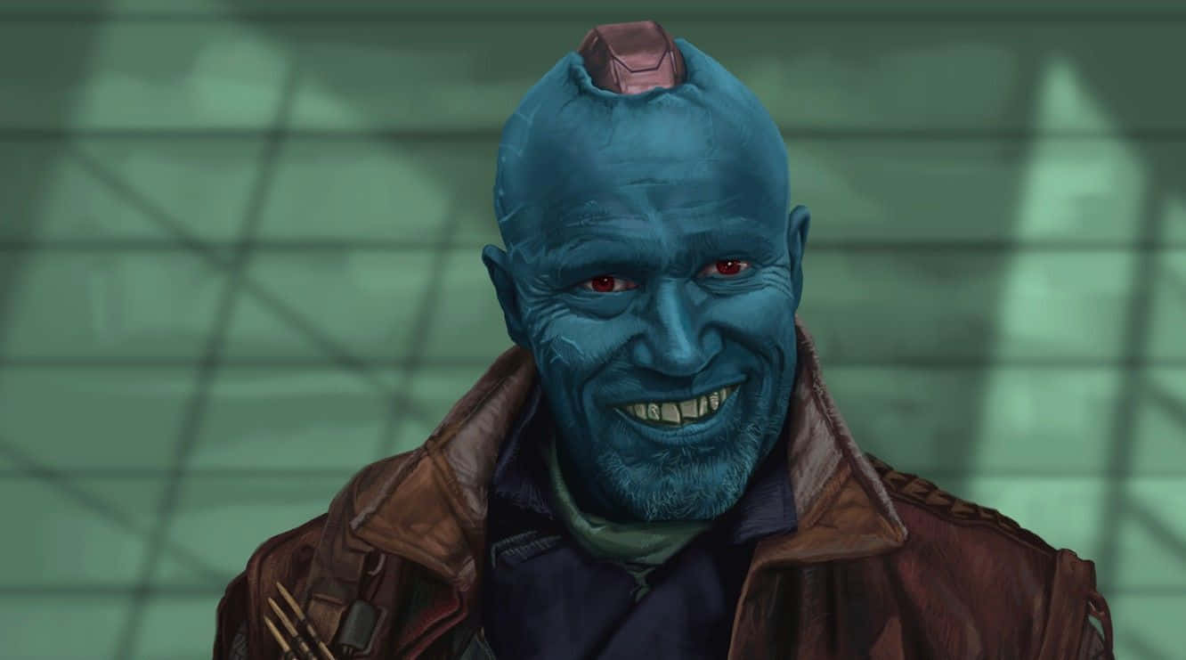 Yondu, blue-skinned alien, red eyes, HD Desktop Wallpaper