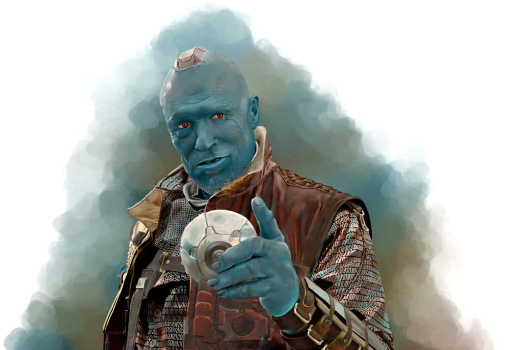 Yondu, blue-skinned alien, red eyes, SD Desktop Wallpaper