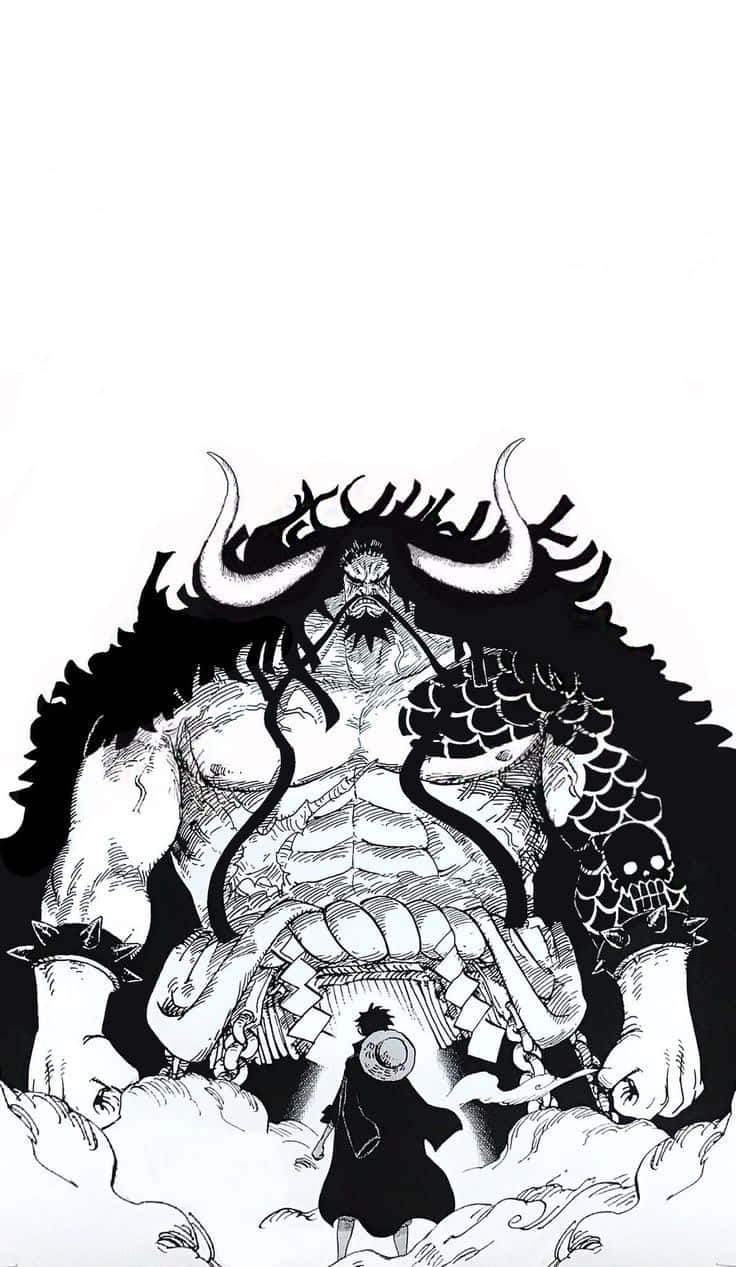 Yonko, horned demon, fish-scale armor, SD Phone Wallpaper