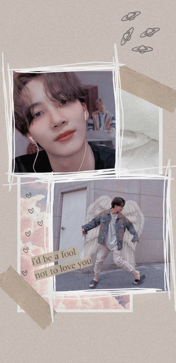 Yoon Jeonghan, angel with wings, tape, SD Phone Wallpaper