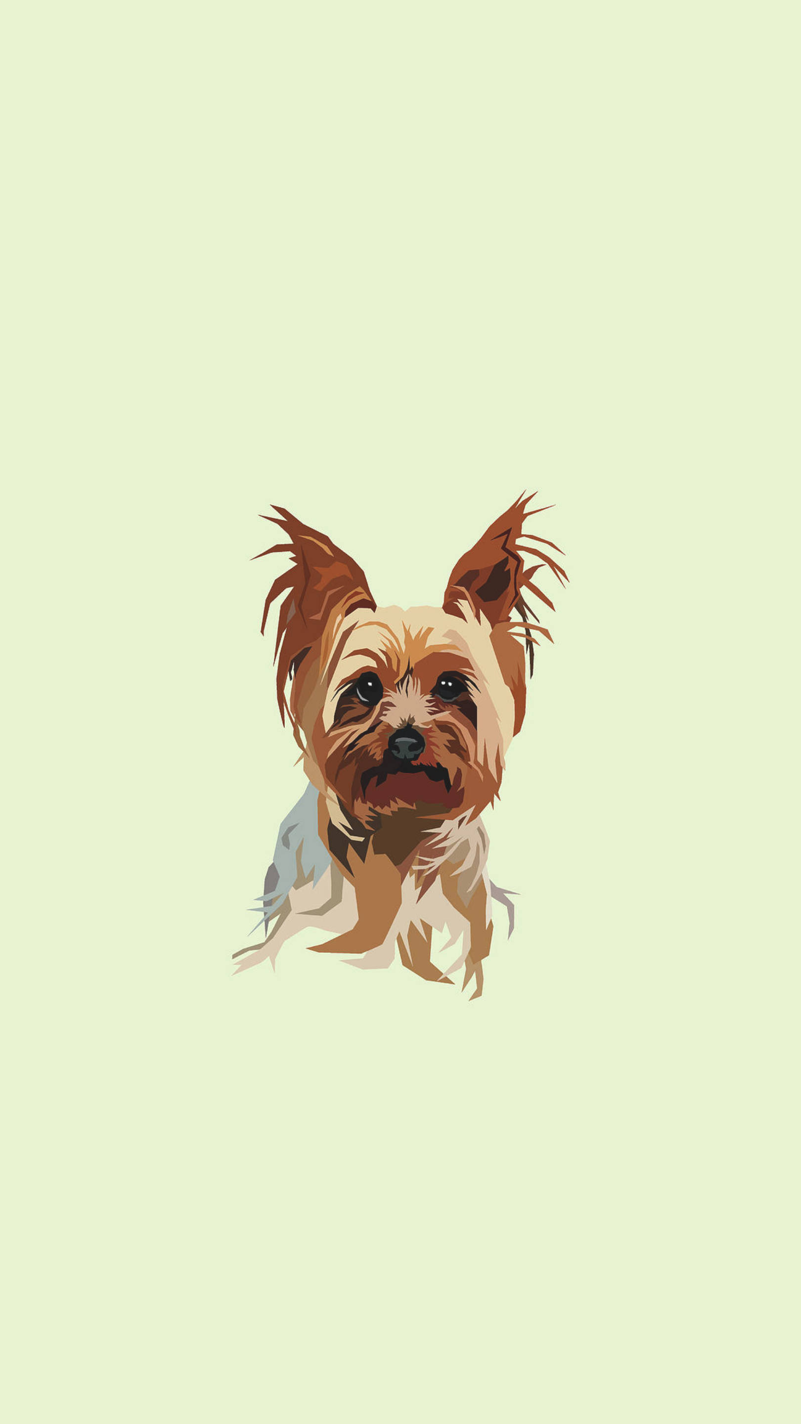 Yorkshire Terrier, watercolor, digital art, 2K Phone Wallpaper