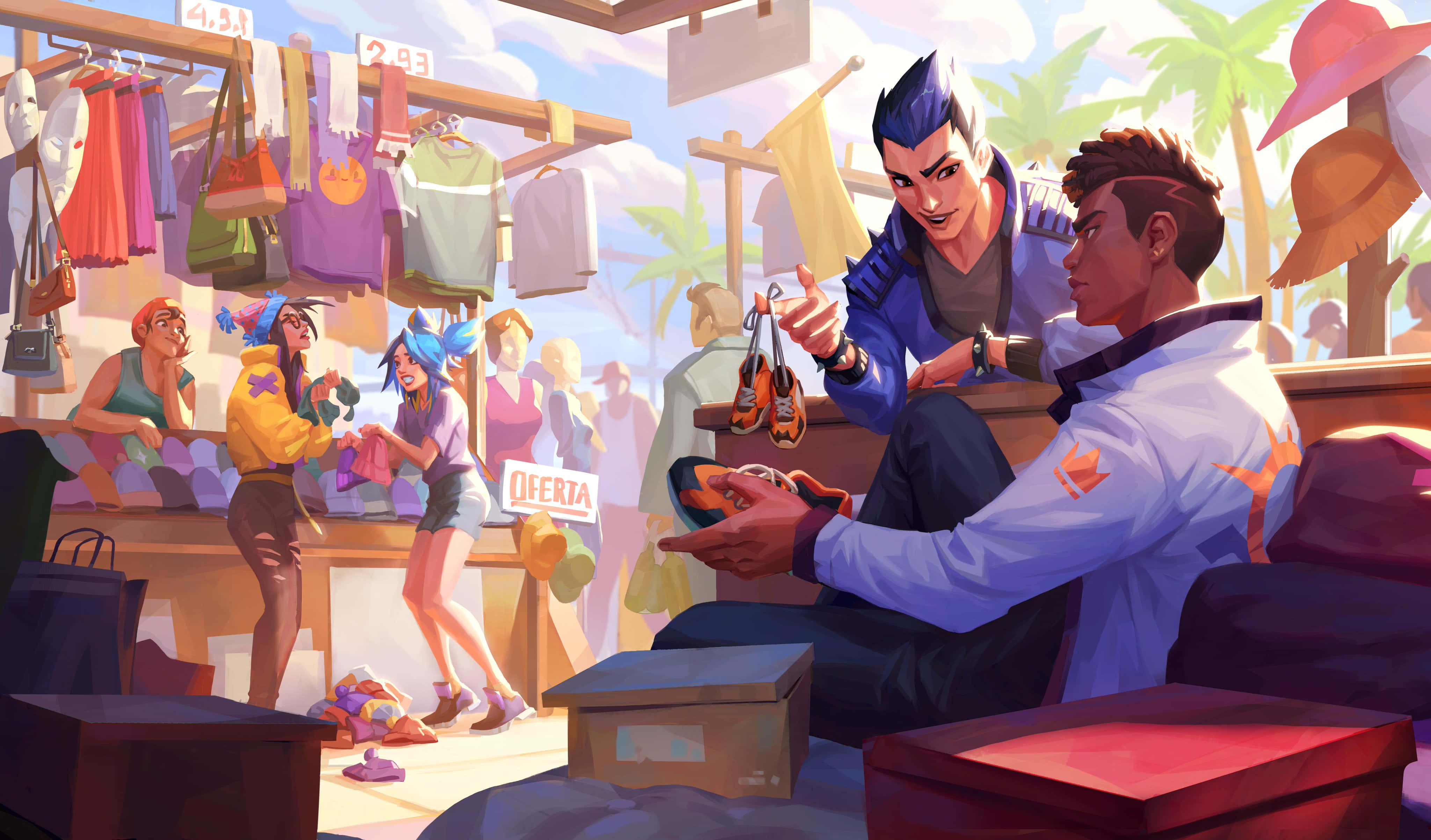 Yoru Valorant, animated men, sneakers, 4K Desktop Wallpaper