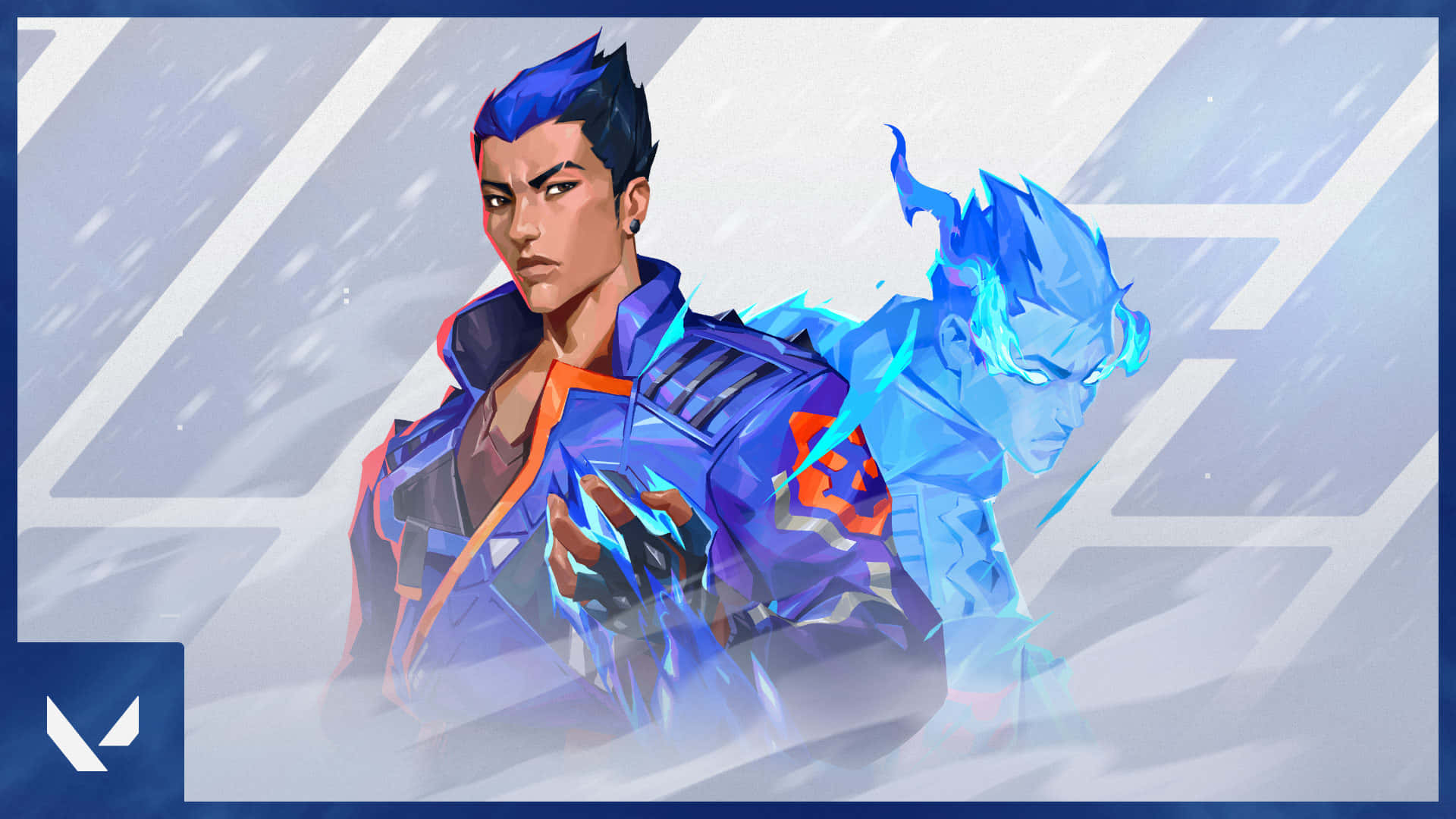 Yoru, Valorant, blue-haired warrior, Full HD Desktop Wallpaper