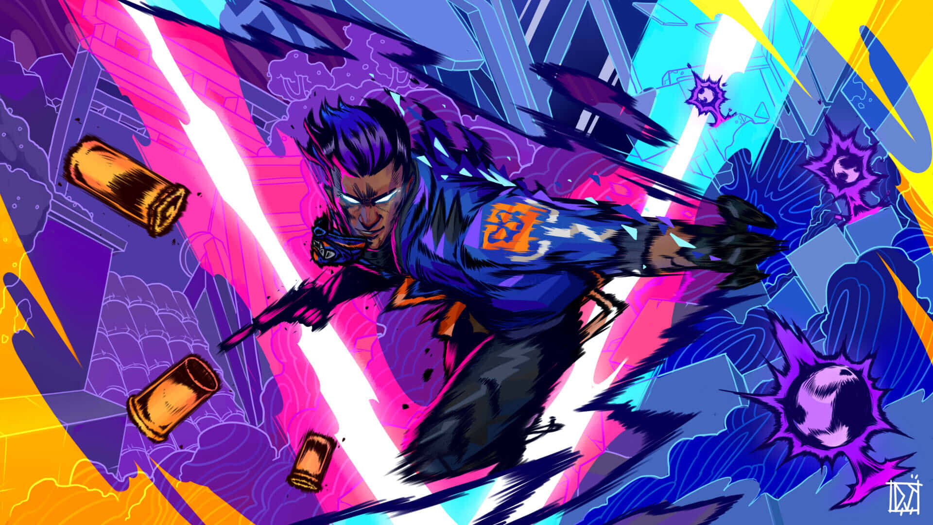 Yoru, Valorant, blue armor, Full HD Desktop Wallpaper