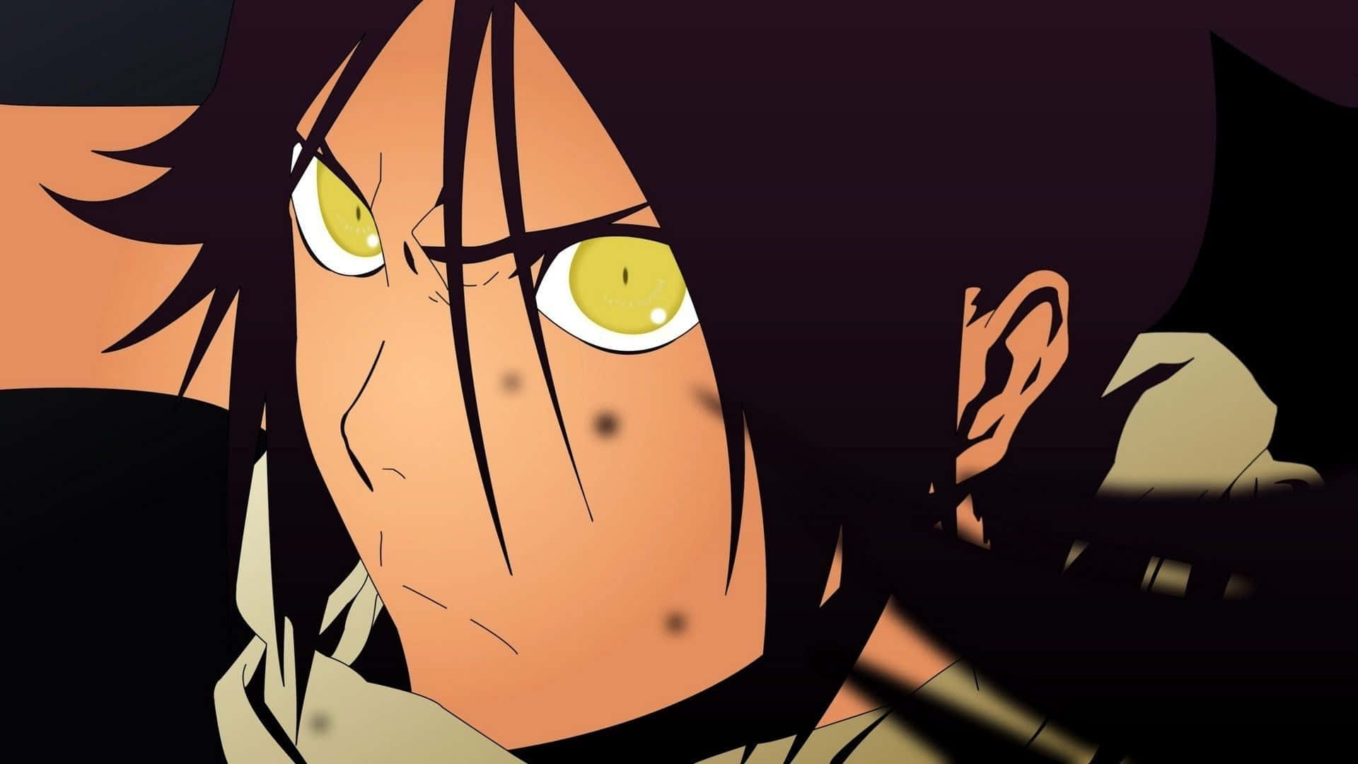 Yoruichi Shihoin, glowing yellow eyes, dark hair, Full HD Desktop Wallpaper