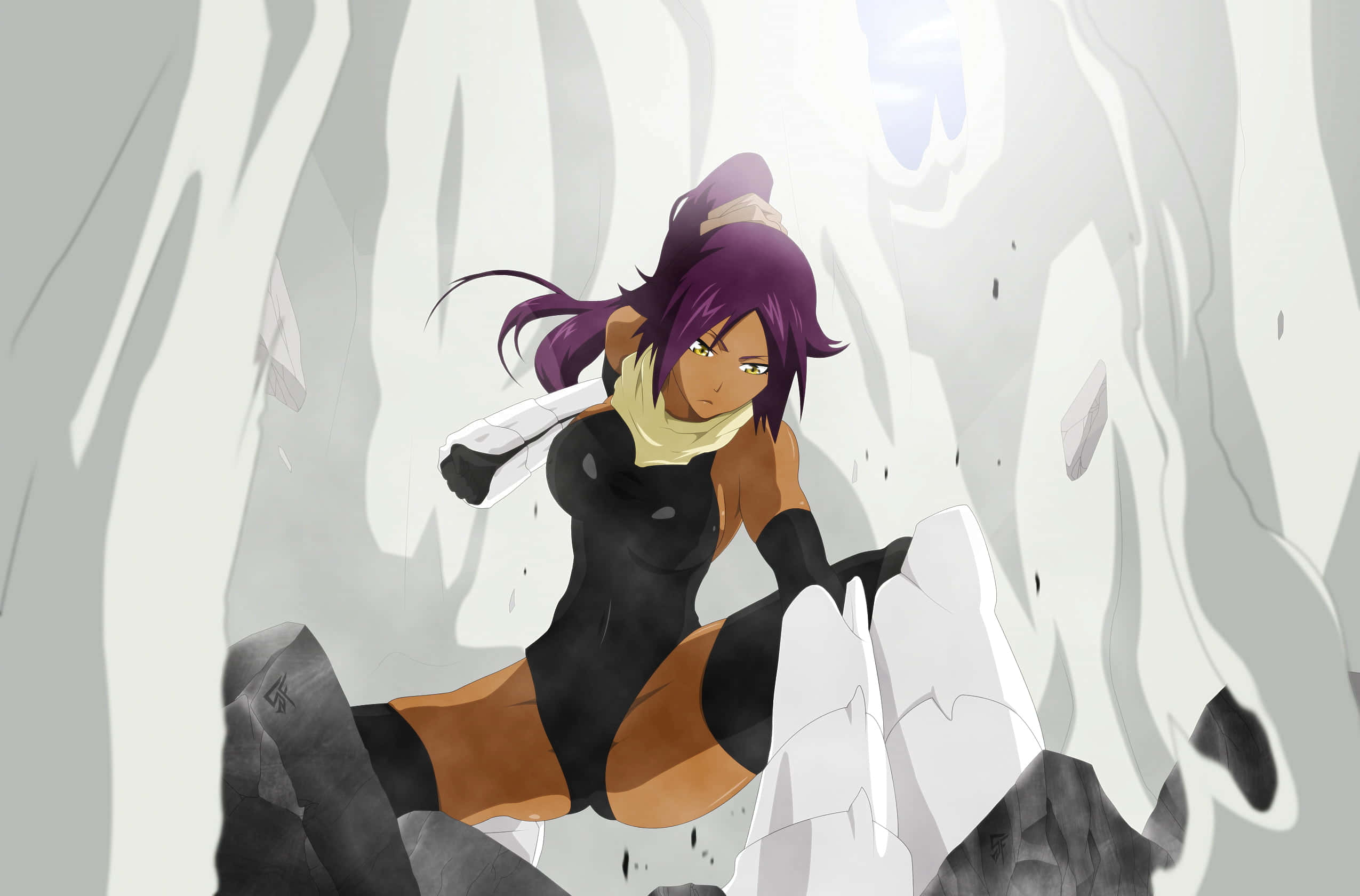 Yoruichi Shihoin, 2550 x 1680, cherry blossom trees, Full HD Desktop Wallpaper