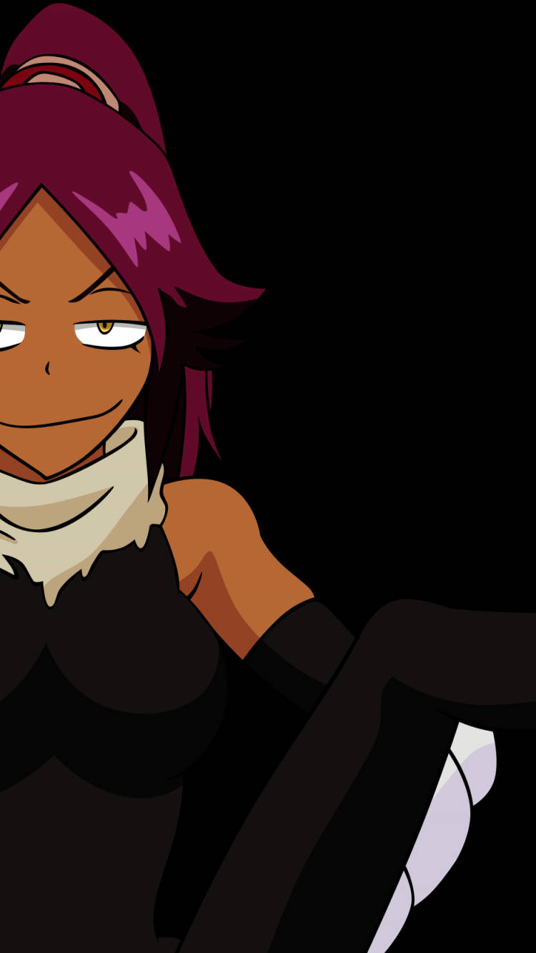 Yoruichi Shihouin, purple hair, glowing eyes, HD Phone Wallpaper
