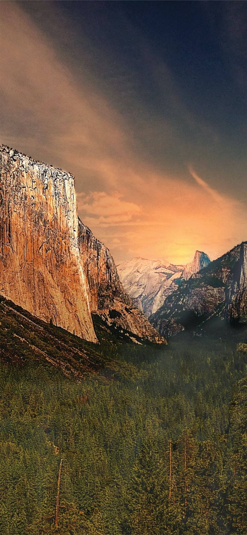 Yosemite, Sunset, granite cliffs, HD Phone Wallpaper