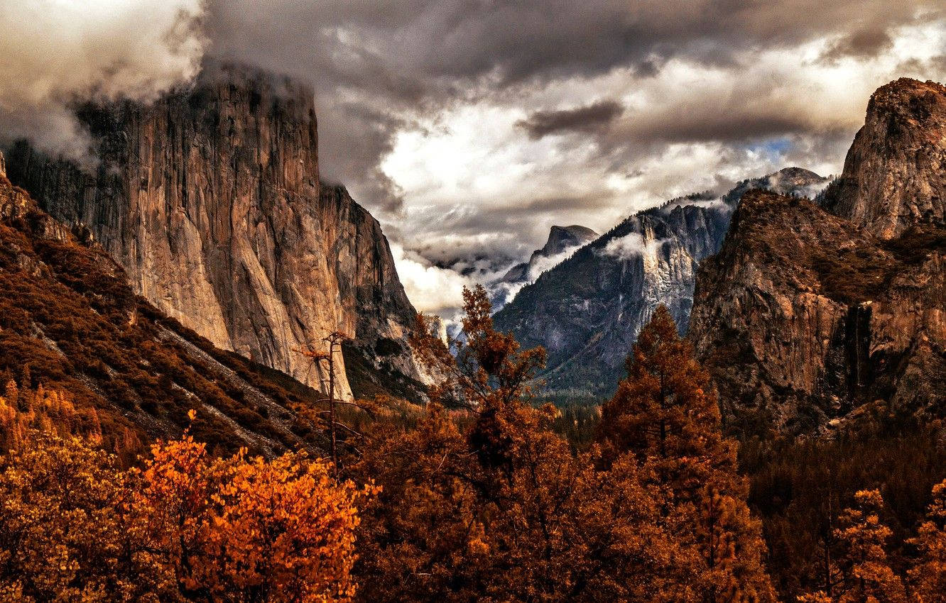 Yosemite National Park, granite cliffs, mountain valley, HD Desktop Wallpaper