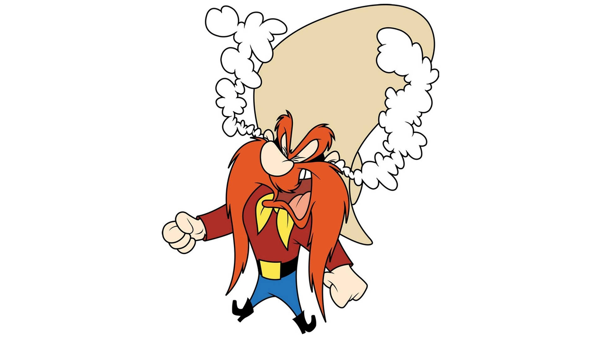 Yosemite Sam, red hair, yellow tie, Full HD Desktop Wallpaper
