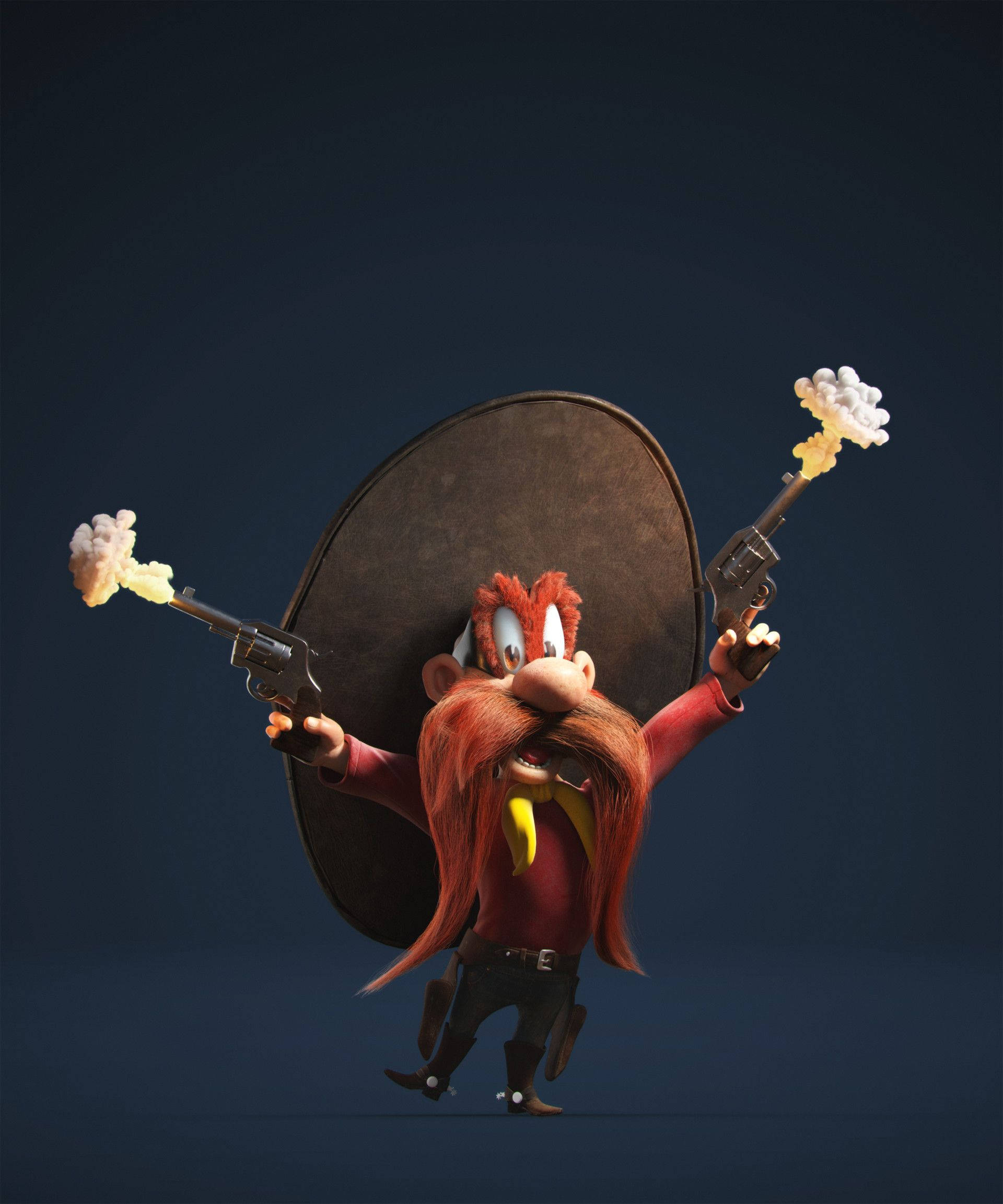 Yosemite Sam, red-haired bandit, large sombrero, Full HD Phone Wallpaper