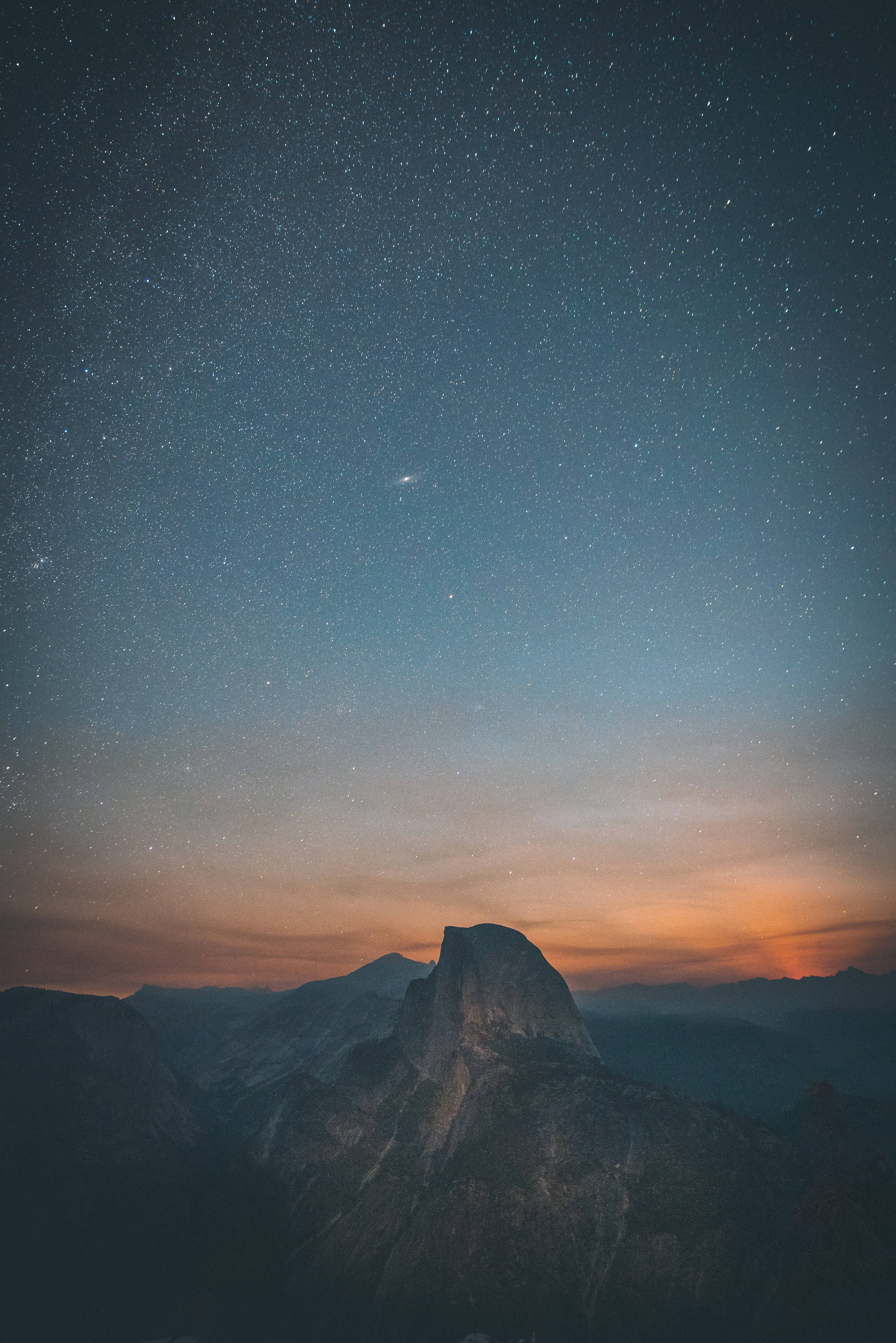 Yosemite, sunrise, mountain peak, 5K Phone Wallpaper