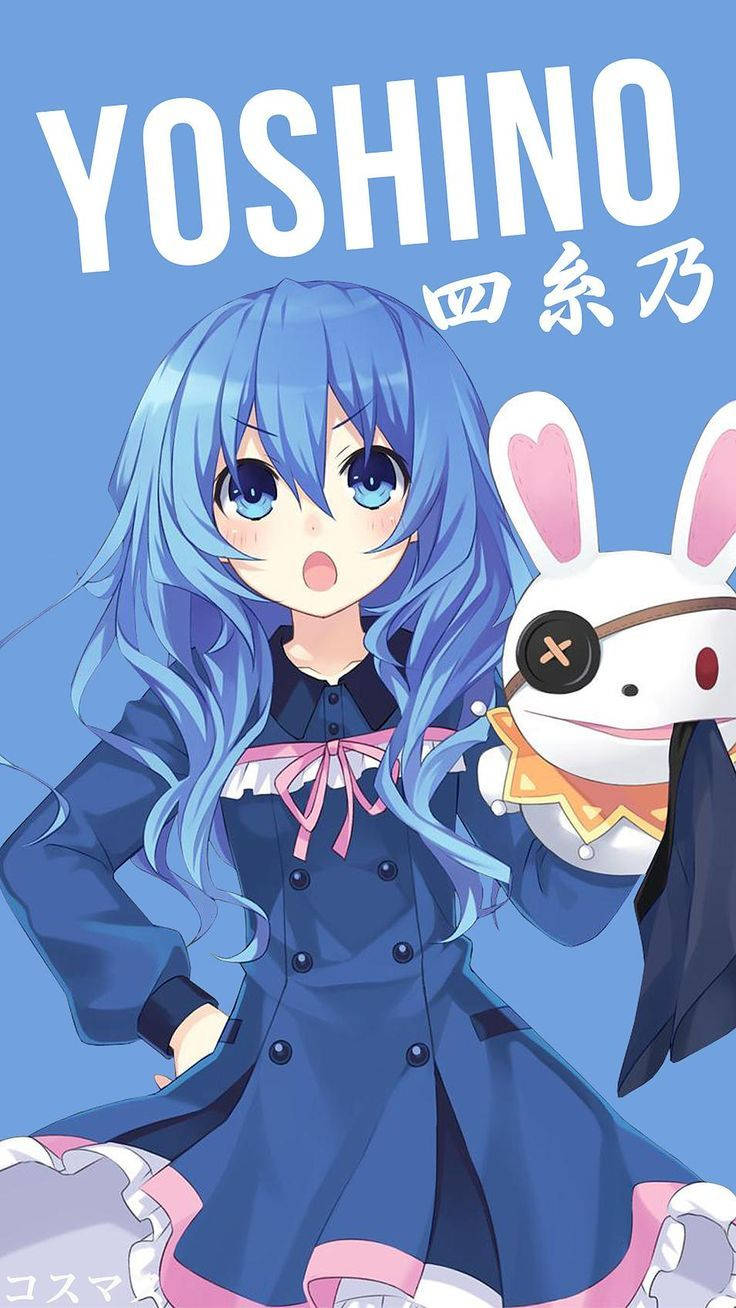 Yoshino Himekawa, blue-haired, navy dress, HD Phone Wallpaper