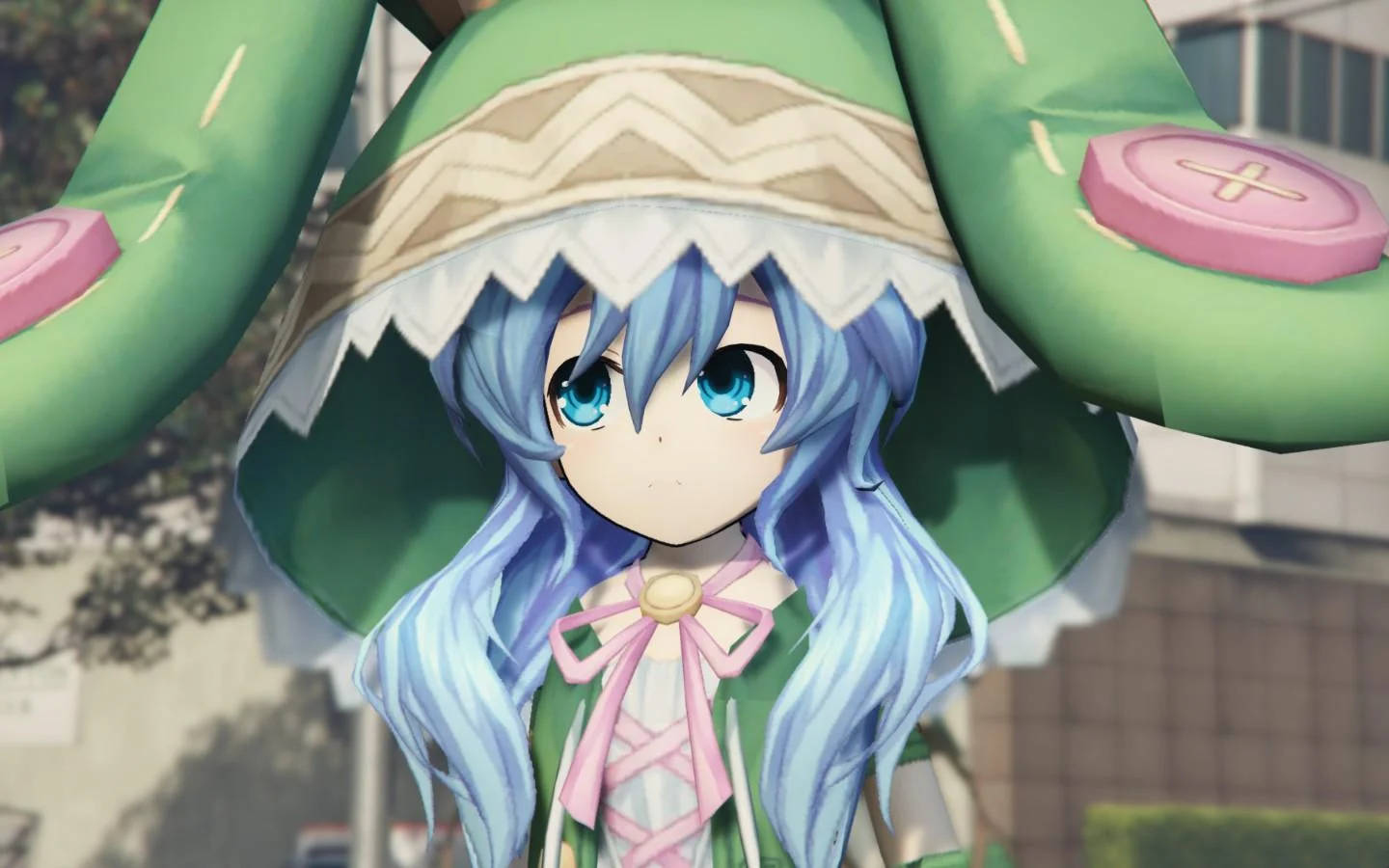 Yoshino Himekawa, blue hair, green hat, HD Desktop Wallpaper