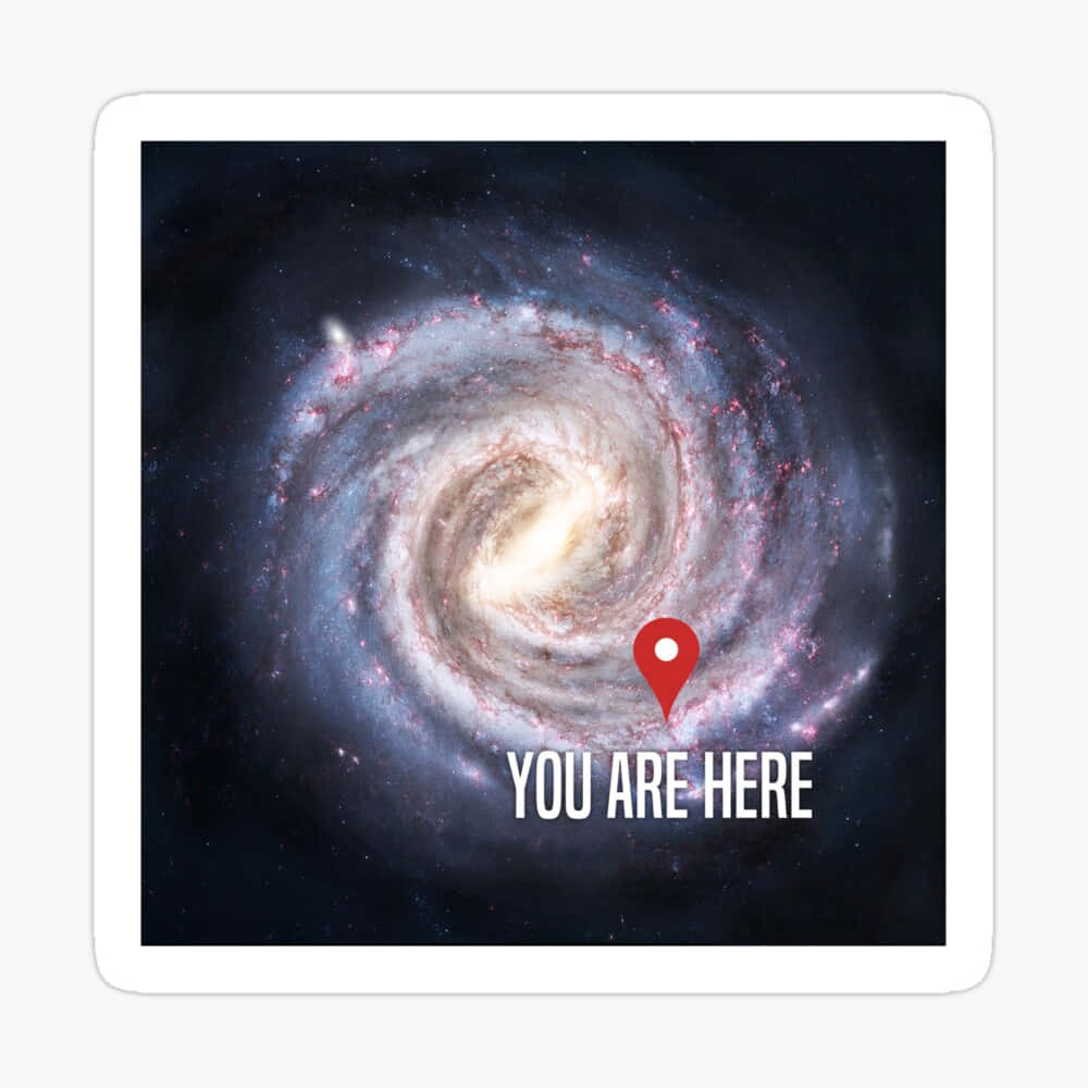 You Are Here Galaxy, spiral galaxy, cosmic dust, SD Desktop Wallpaper