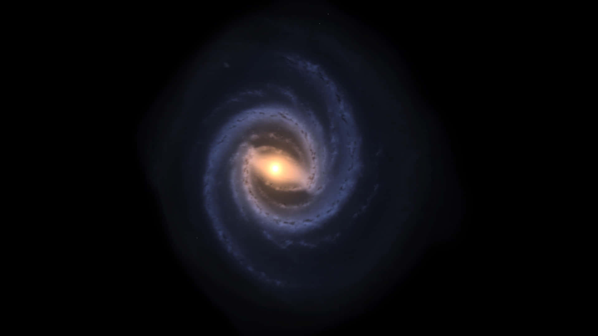 You Are Here Galaxy, spiral galaxy, glowing orange core, Full HD Desktop Wallpaper