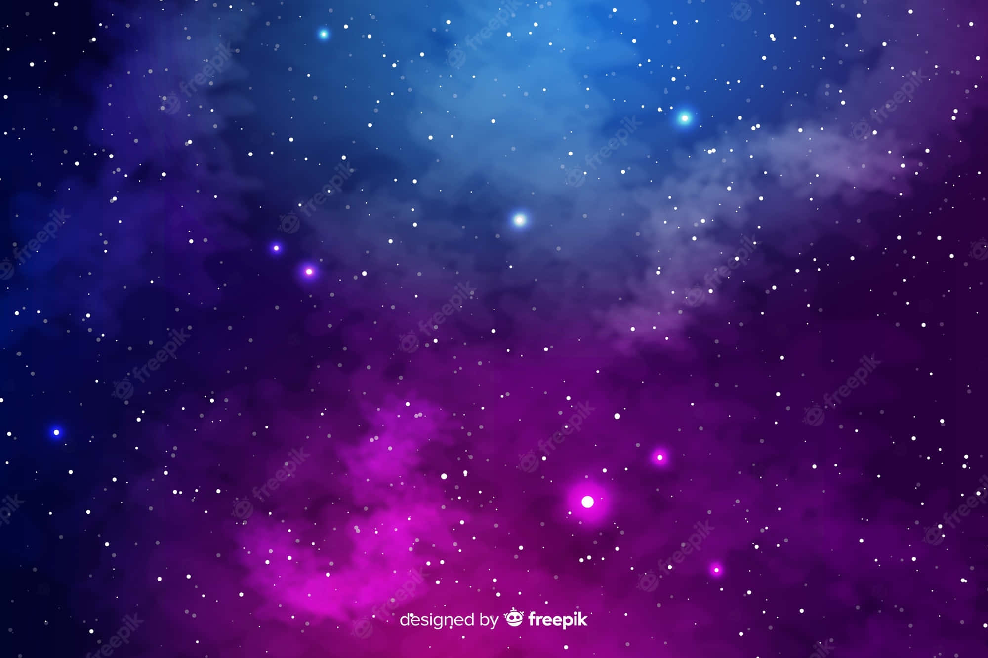 You Are Here Galaxy, cosmic nebula, swirling purple and blue clouds, Full HD Desktop Wallpaper