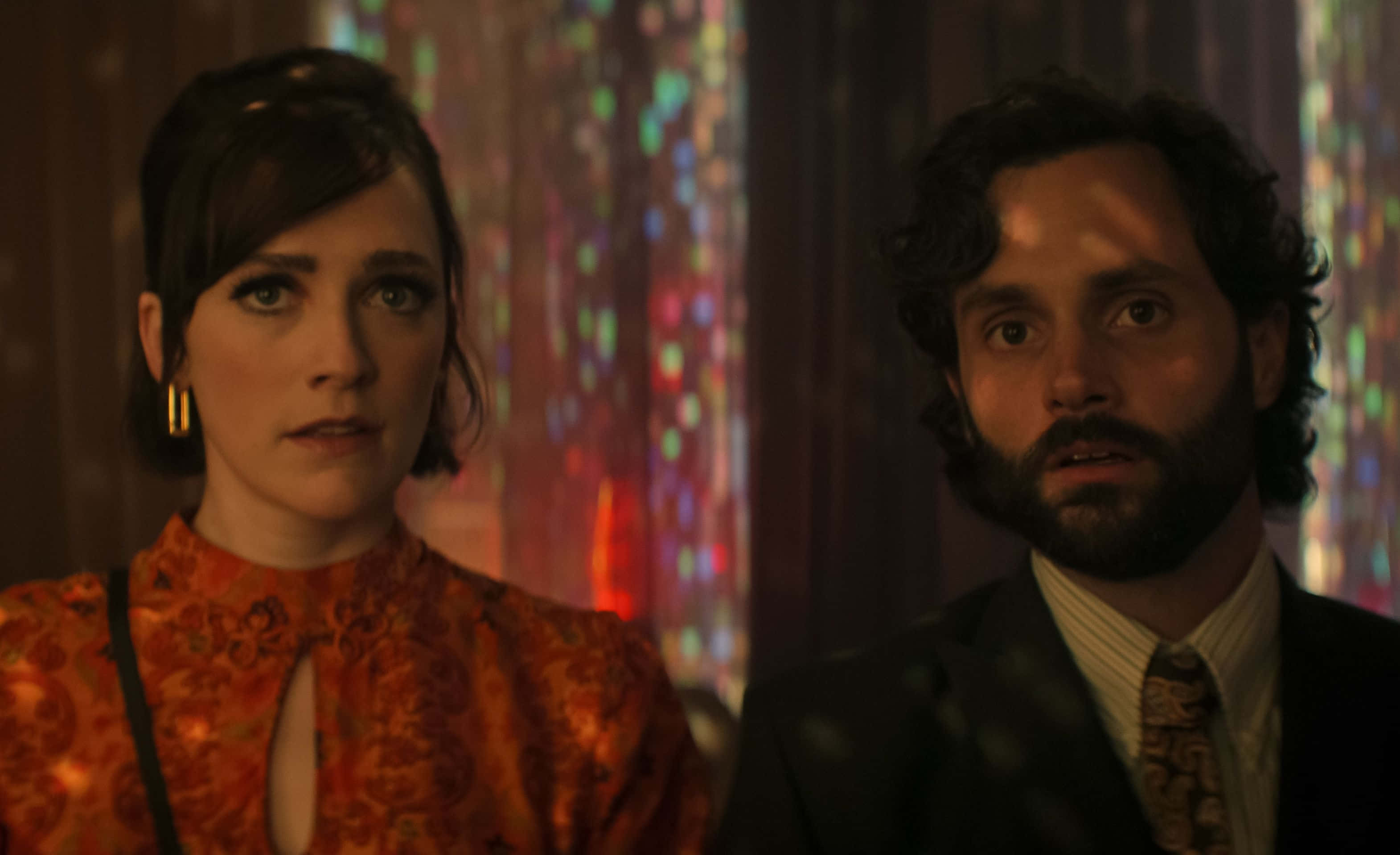 You Season 4, dramatic duo, formal attire, 2K Desktop Wallpaper