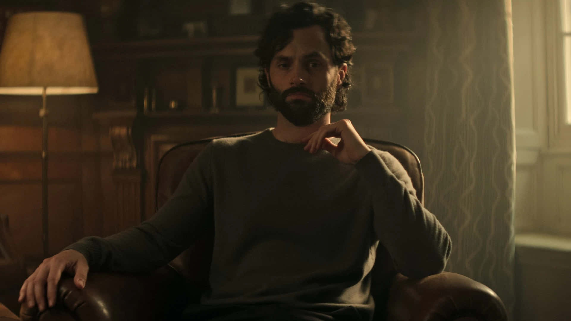You Season 4, leather armchair, vintage study, Full HD Desktop Wallpaper