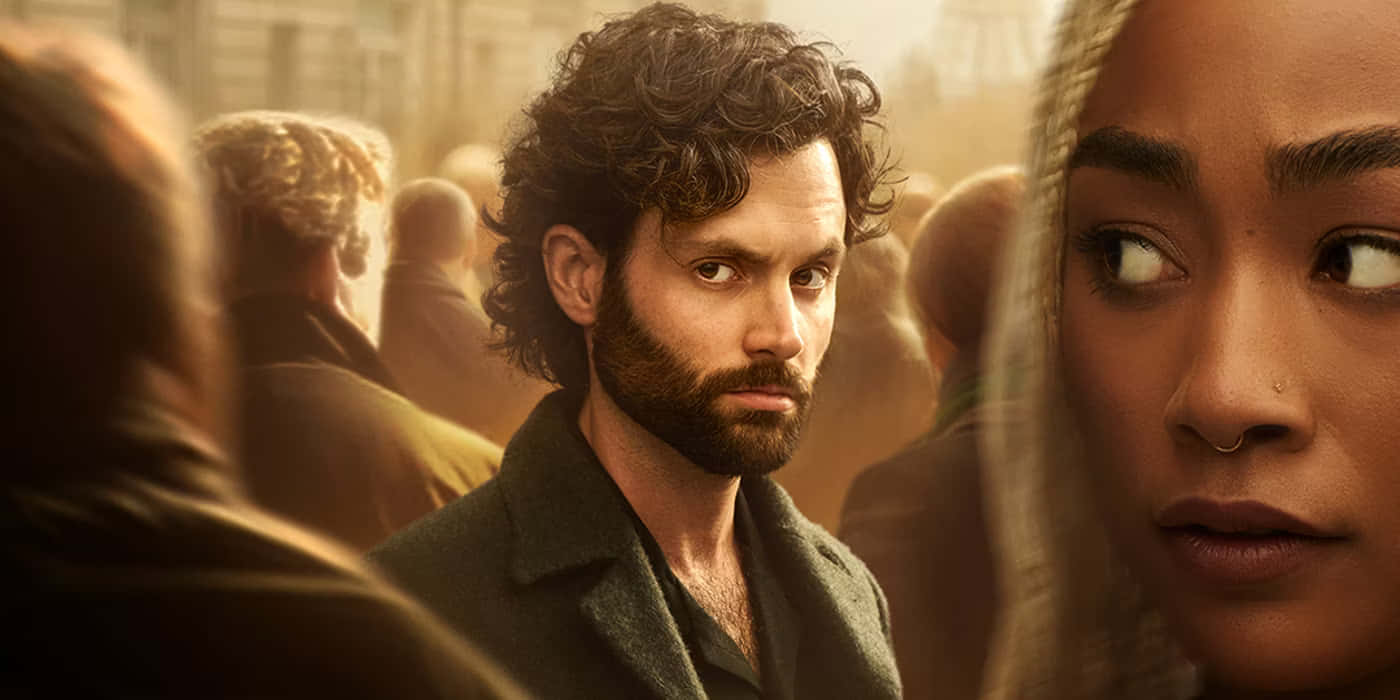 You Season 4, curly hair, beard, HD Desktop Wallpaper