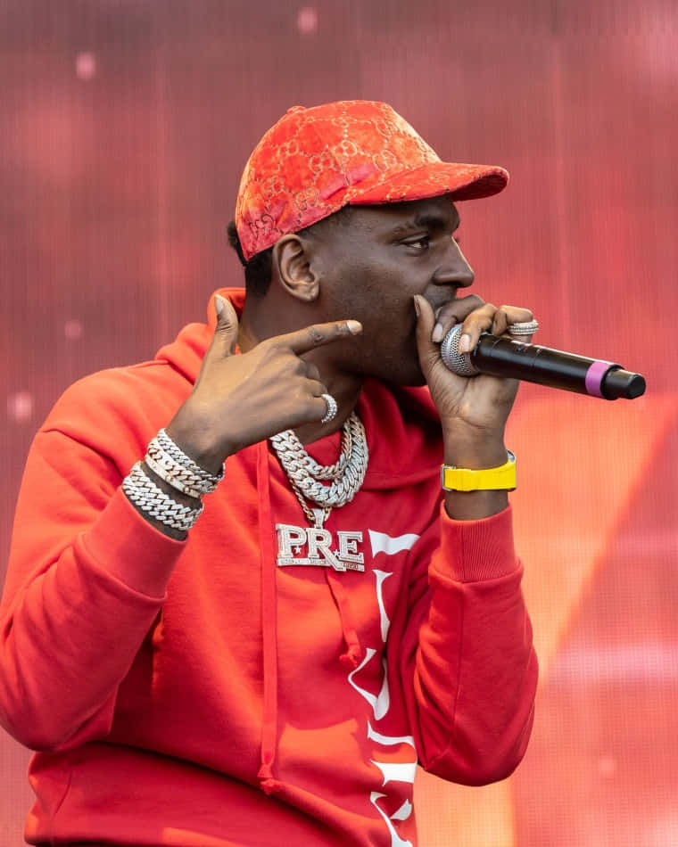 Young Dolph, 2019 Astroworld Festival, red hoodie, SD Phone Wallpaper