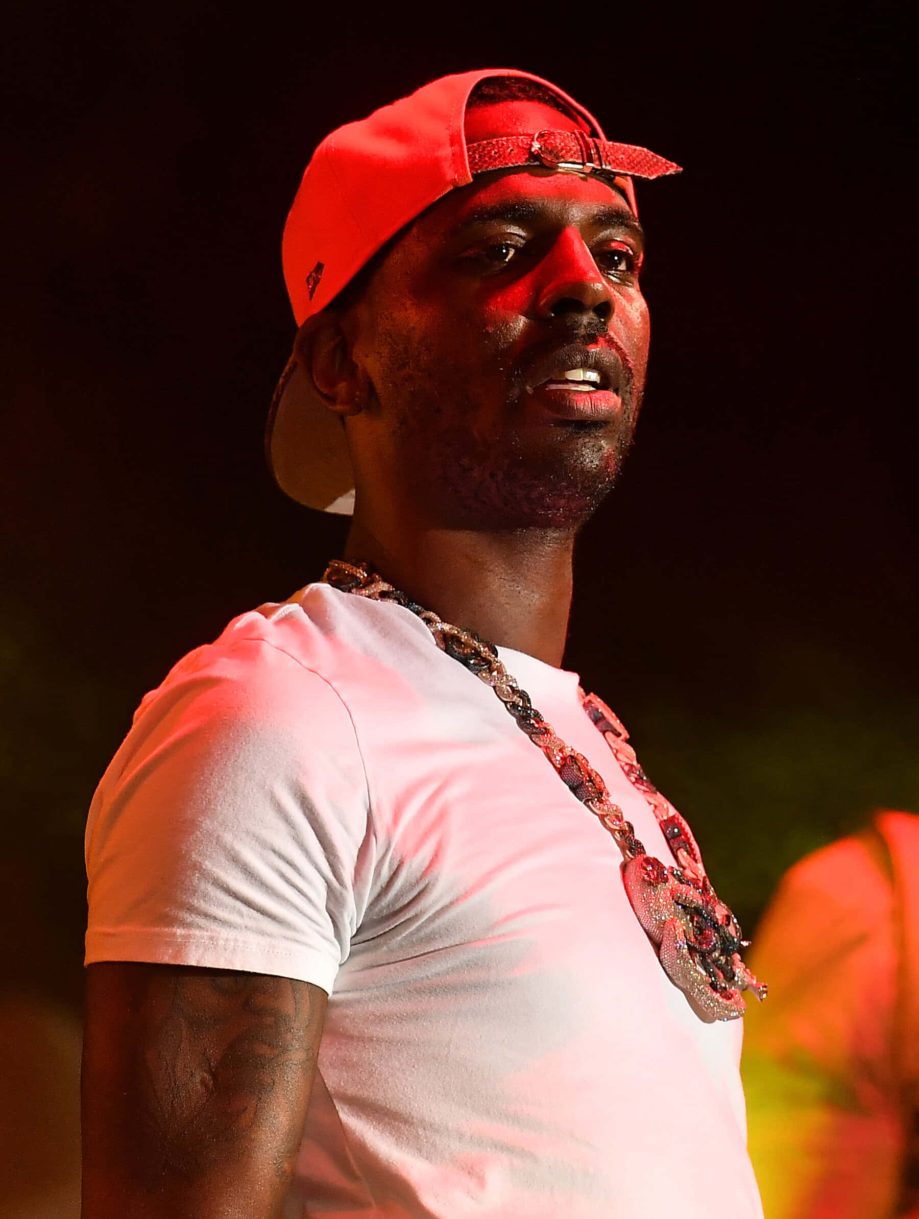 Young Dolph, red cap, white t-shirt, Full HD Phone Wallpaper