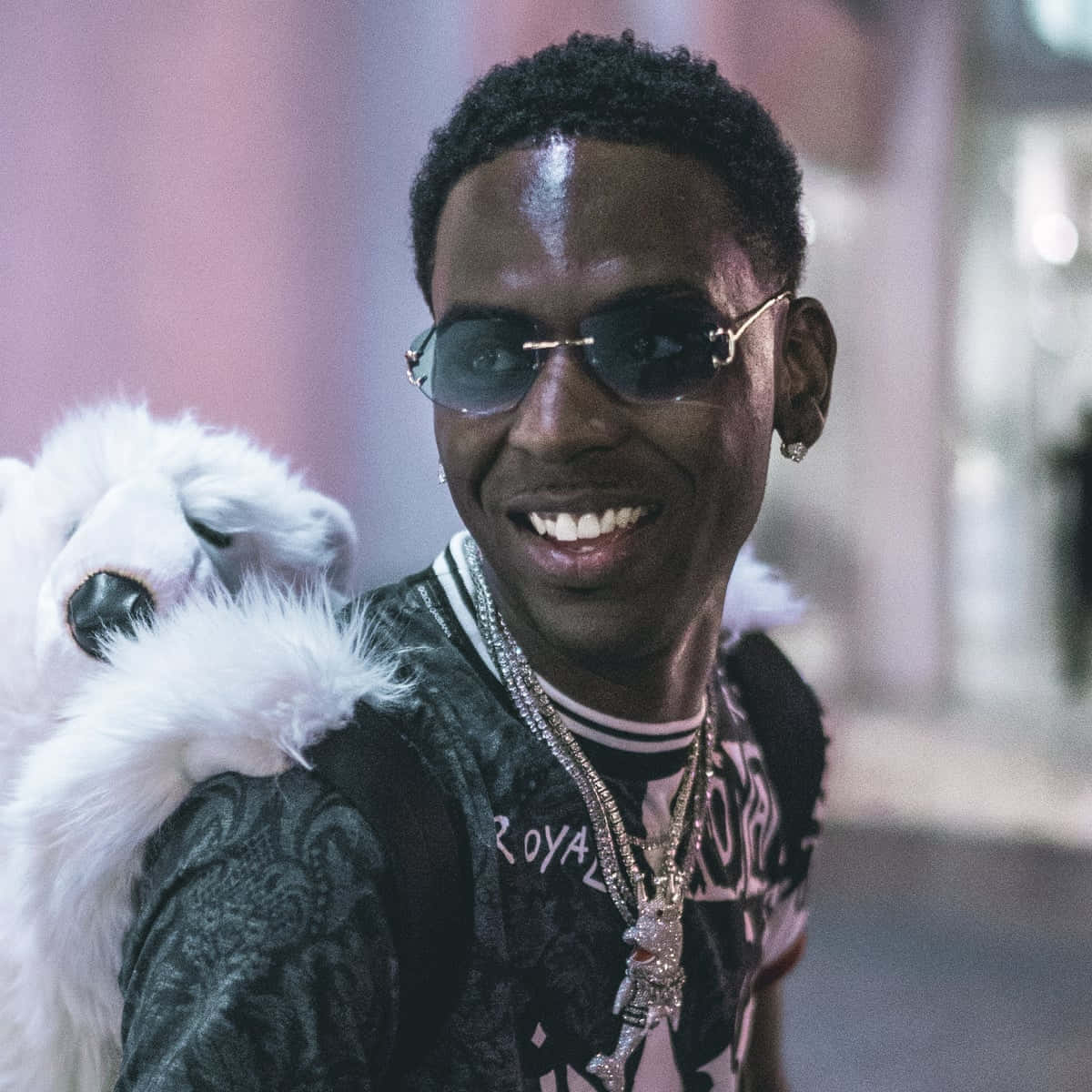Young Dolph, sunglasses, flashy jewelry, SD Desktop Wallpaper