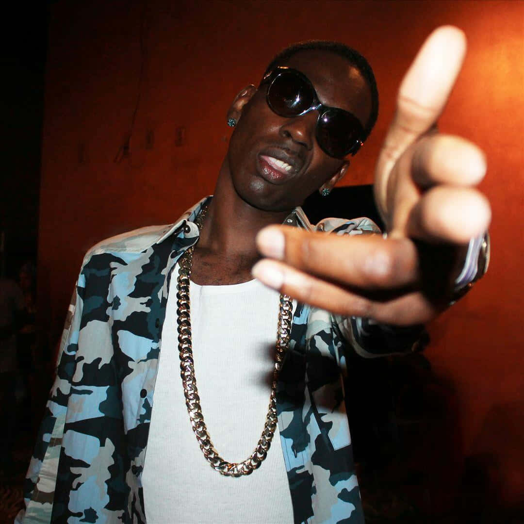 Young Dolph, sunglasses, camouflage jacket, SD Desktop Wallpaper