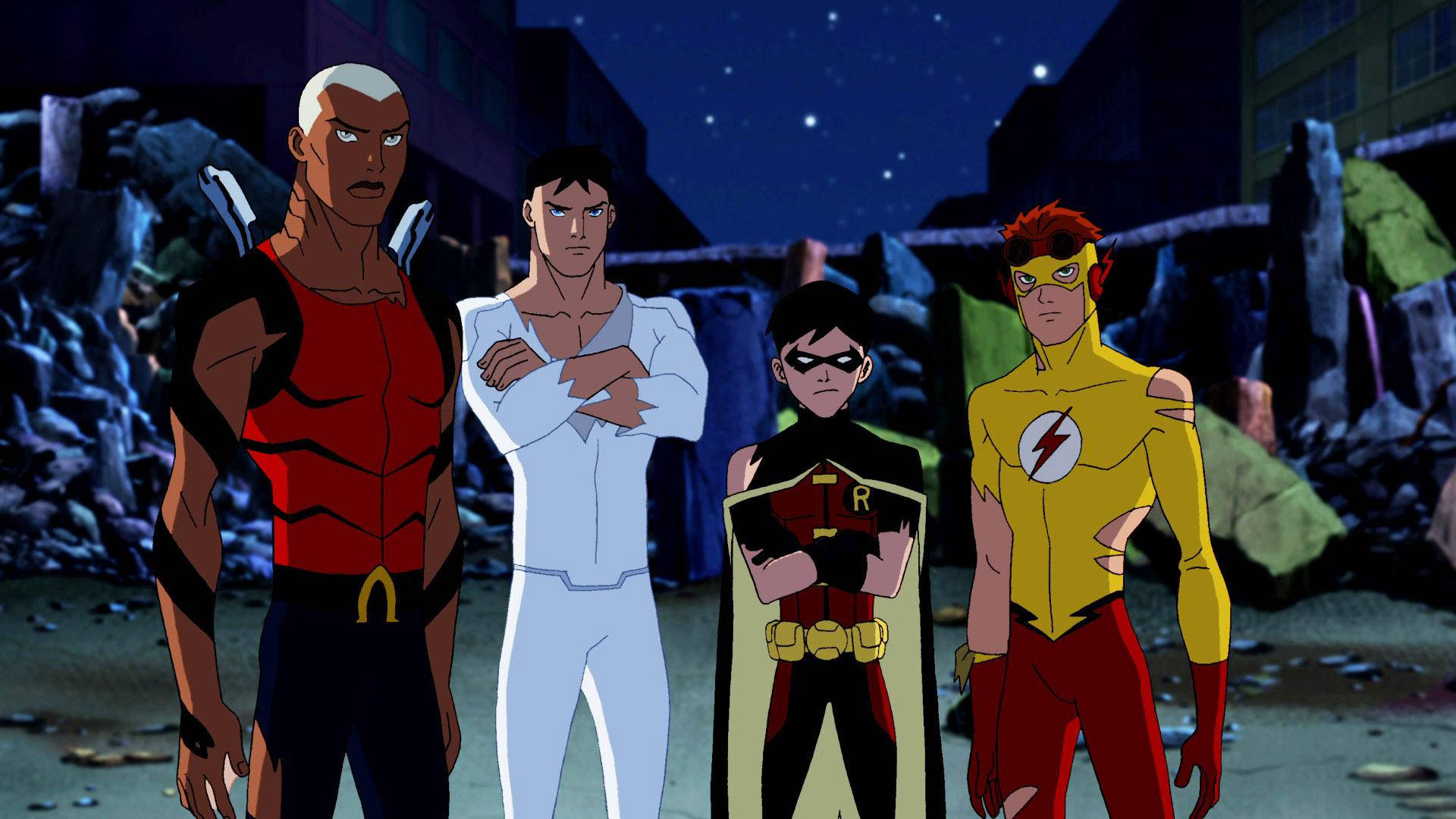 Young Justice, sidekicks, animated superheroes, Full HD Desktop Wallpaper