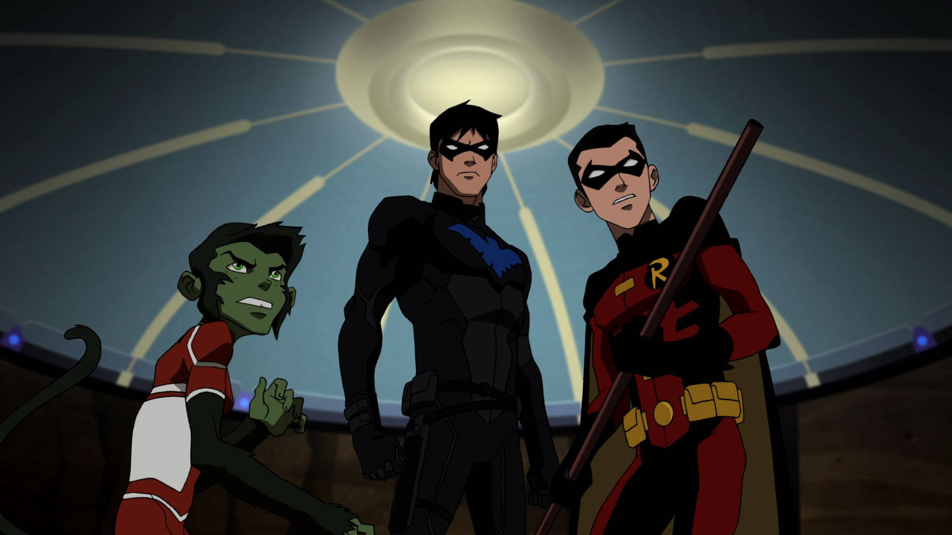 Young Justice, invasion scene, futuristic dome, Full HD Desktop Wallpaper