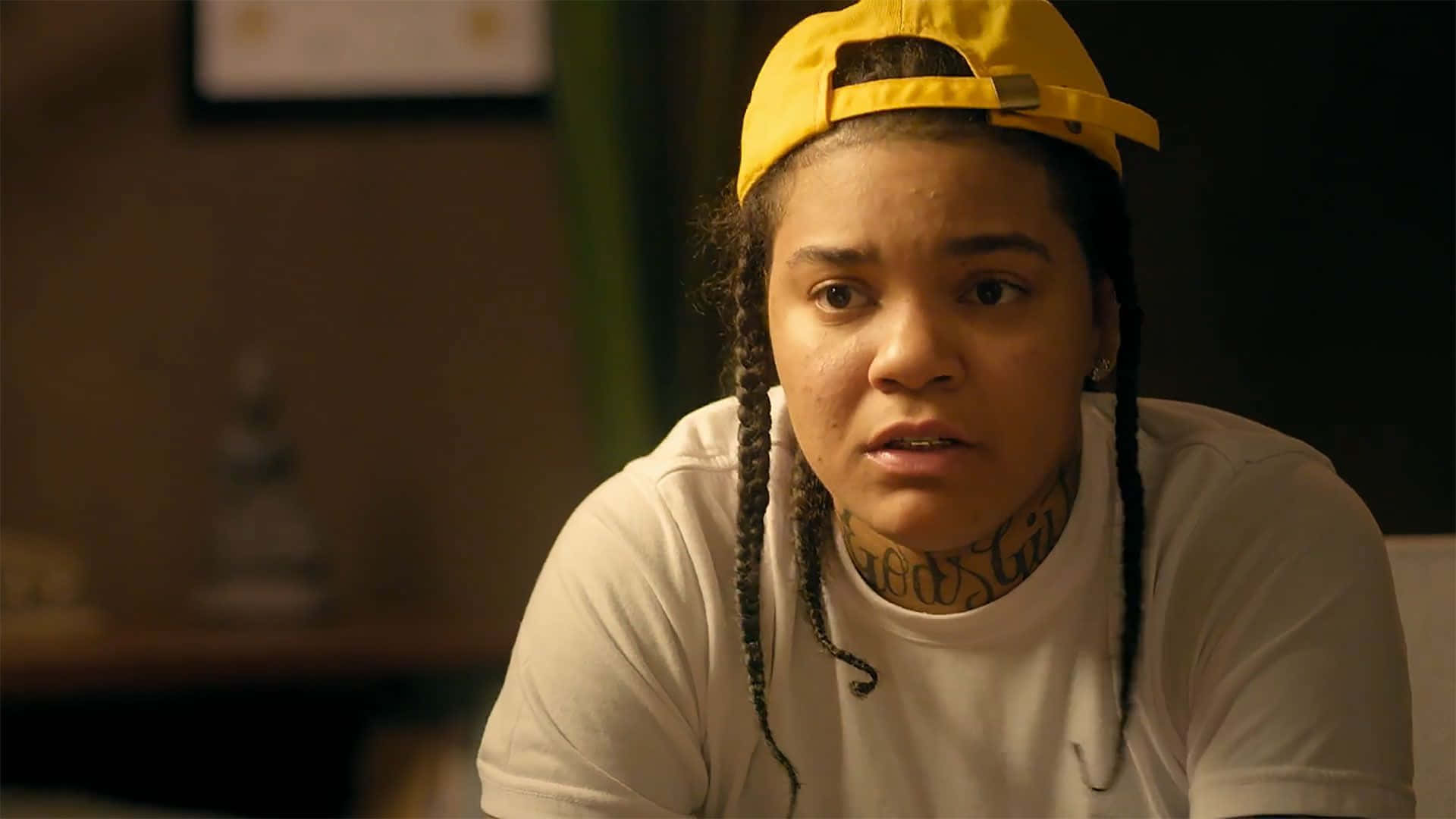 Young Ma, braided hair, yellow cap, Full HD Desktop Wallpaper