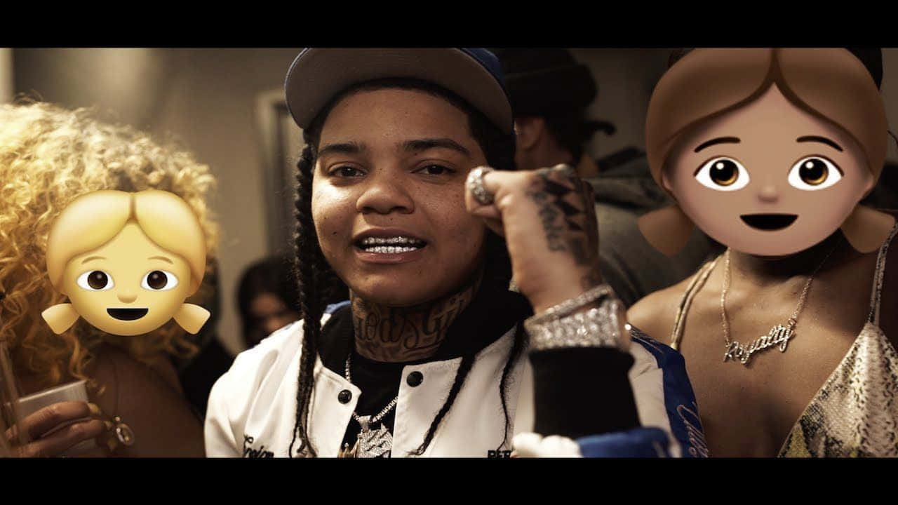 Young Ma, braids, tattoos, HD Desktop Wallpaper