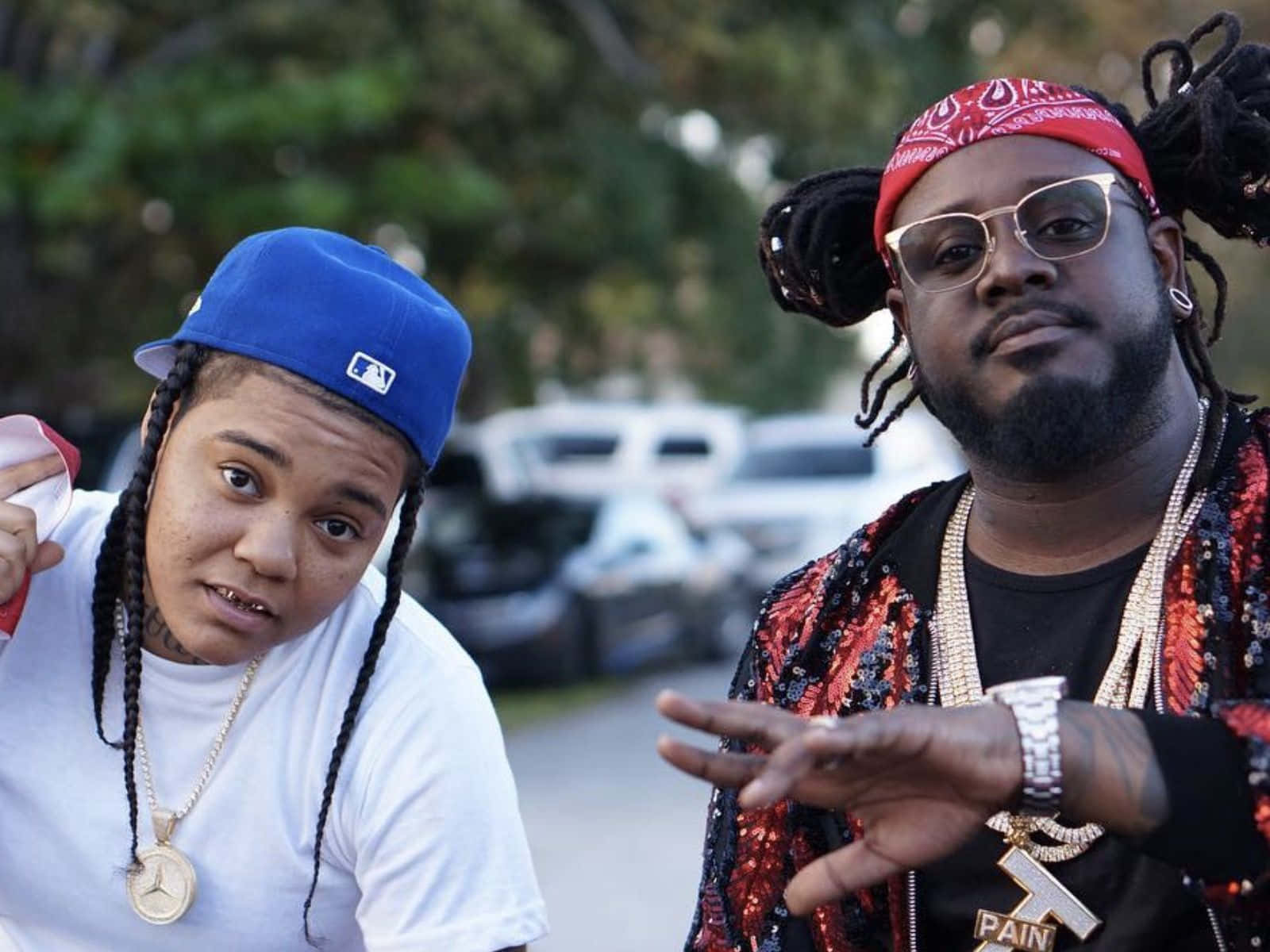 Young Ma, blue cap, red bandana, HD Desktop Wallpaper