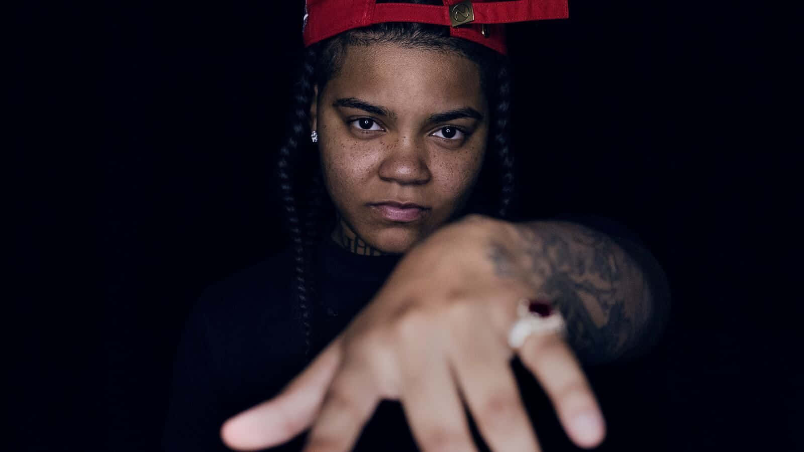 Young Ma, braided hair, red cap, HD Desktop Wallpaper