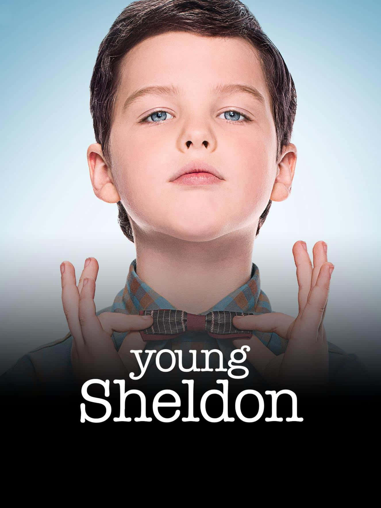 Young Sheldon, blue eyes, dark hair, HD Phone Wallpaper
