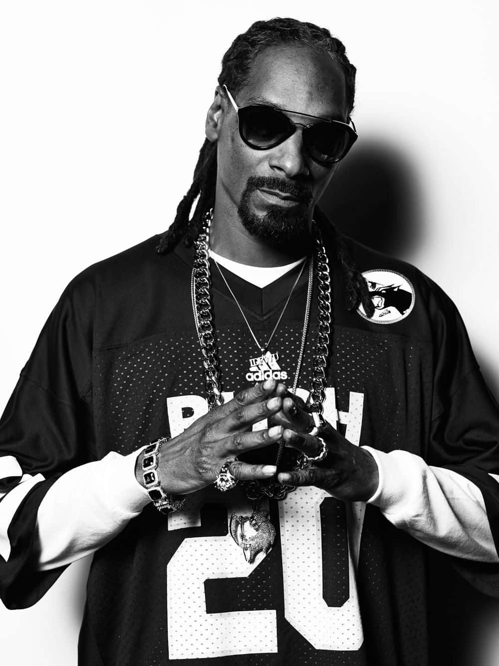 Young Snoop Dogg, black and white, sunglasses, HD Phone Wallpaper