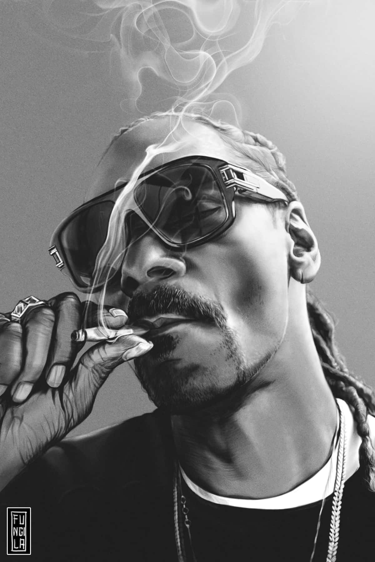 Snoop Dogg, sunglasses, cigarette, HD Phone Wallpaper