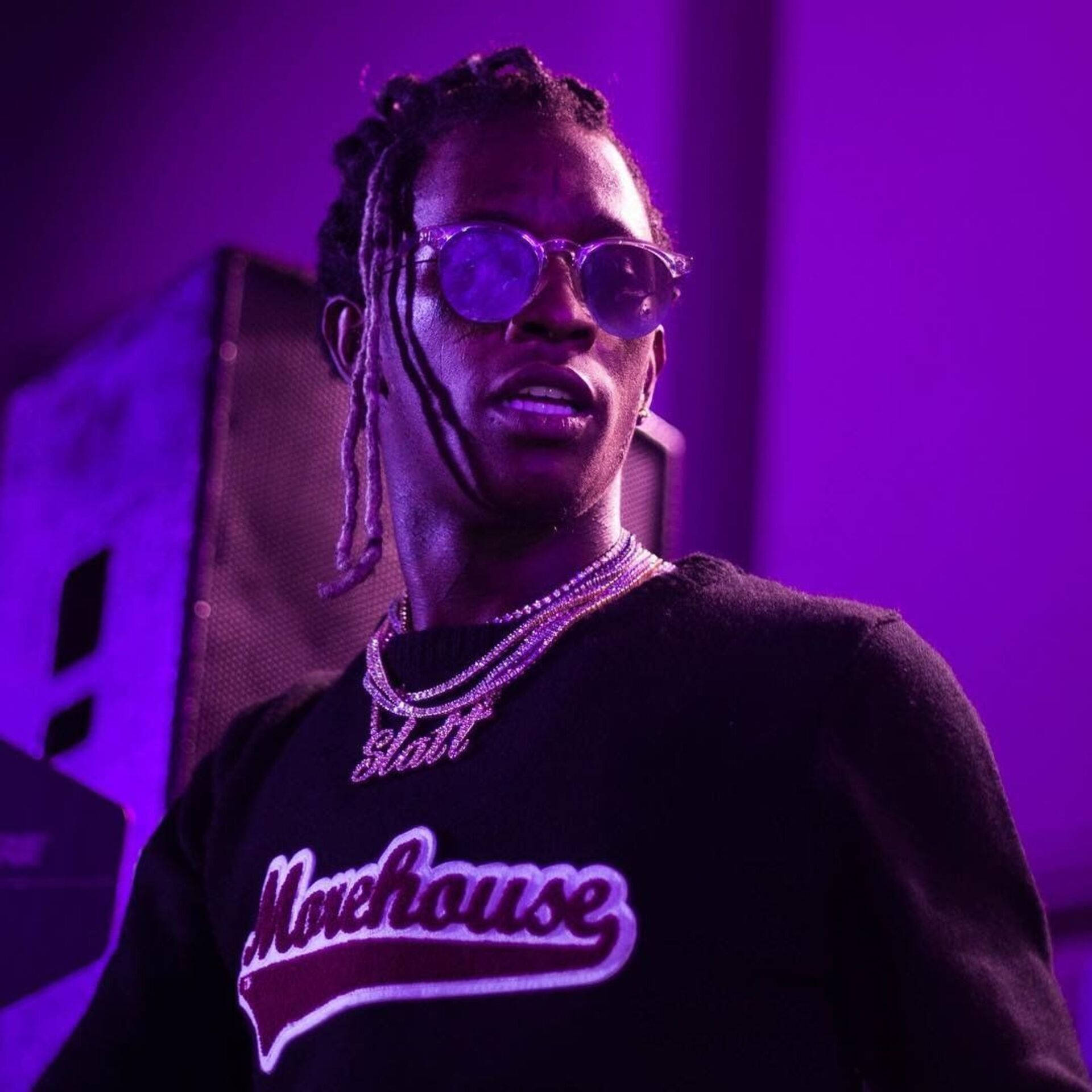 Young Thug, dreadlocks, round sunglasses, Full HD Desktop Wallpaper