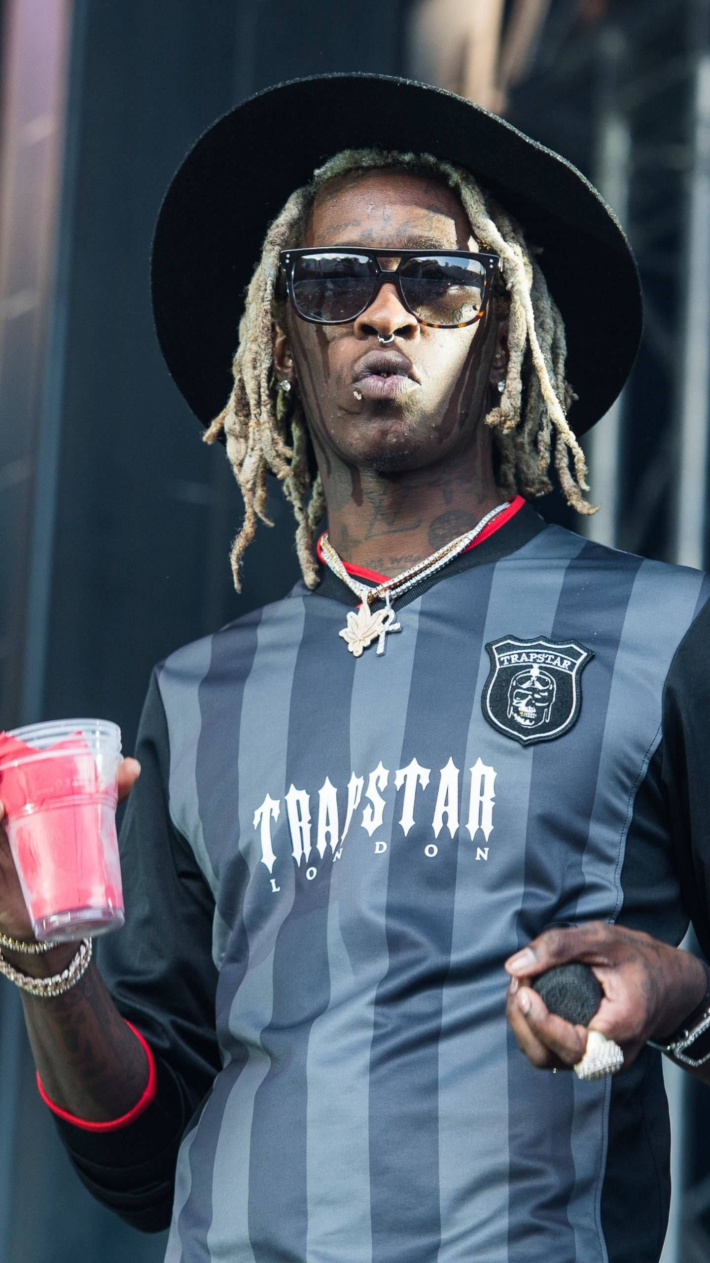 Young Thug, dreadlocks, sunglasses, 2K Phone Wallpaper