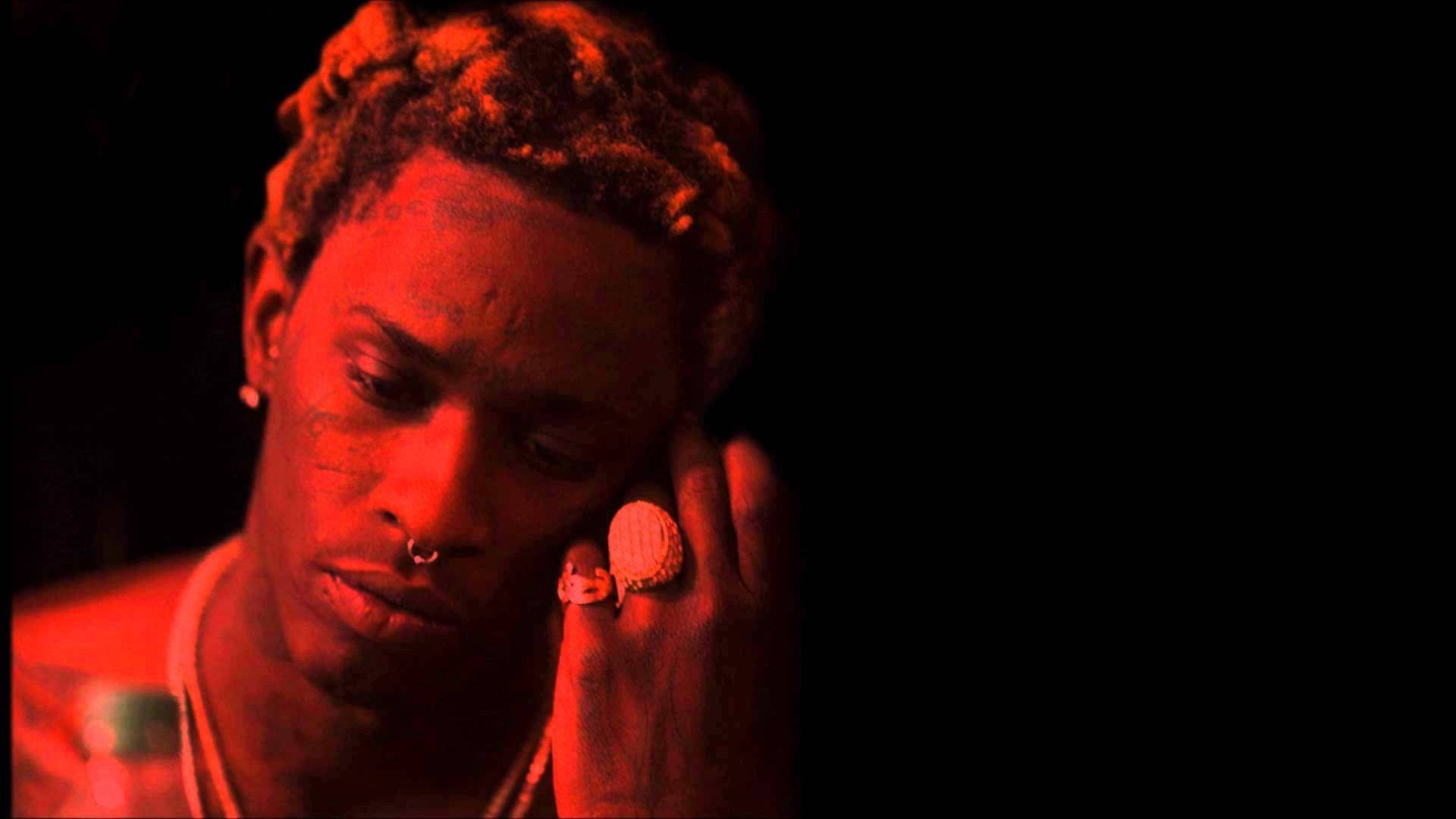 Young Thug, red filter, braided hair, Full HD Desktop Wallpaper