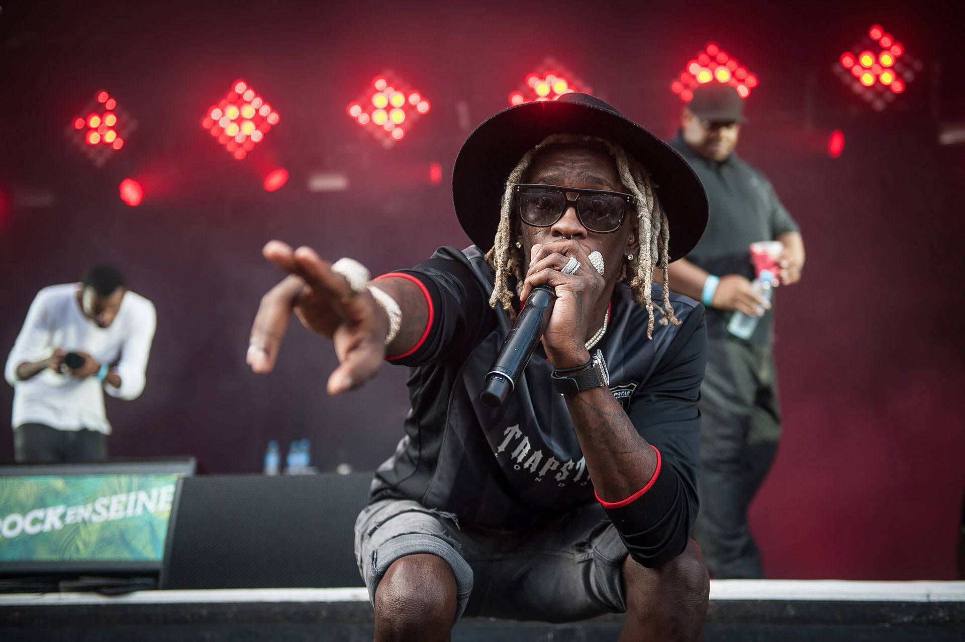 Young Thug, black hat, sunglasses, Full HD Desktop Wallpaper
