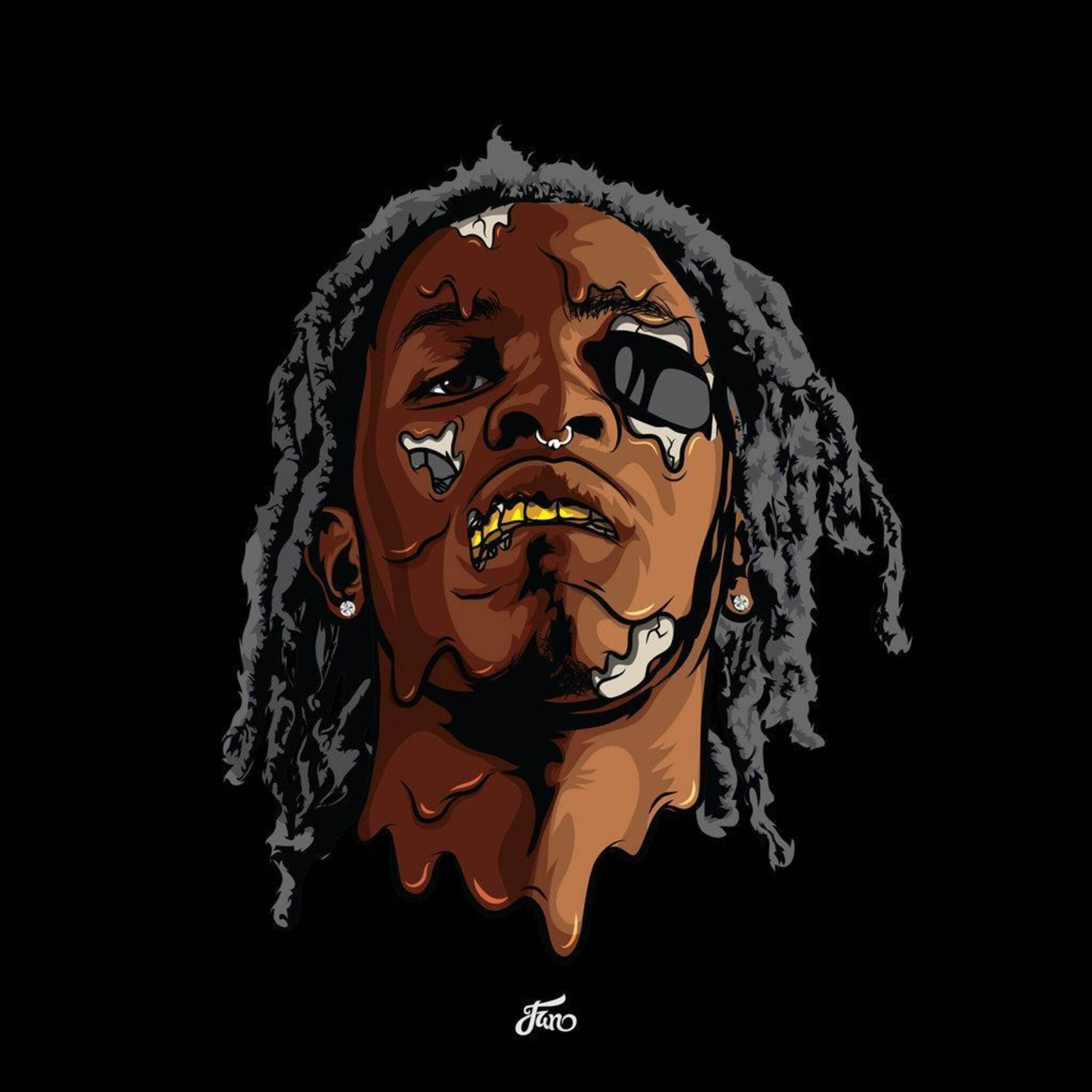 Young Thug, melting features, dreadlocks, Full HD Desktop Wallpaper